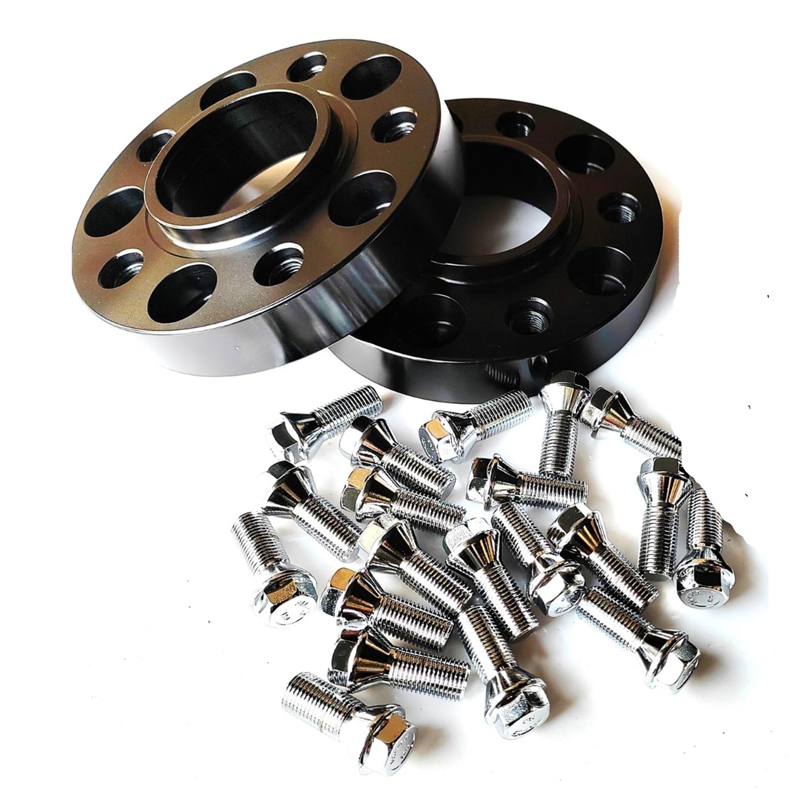 Entretoises Jantes Adaptateur Joint Bride Centré Sur Moyeu, Entretoise Roue En Aluminium, Accessoires Voiture, 2 Pièces 30mm 5x112 66.45 14x1.5, Compatible Avec A4 B8 S5