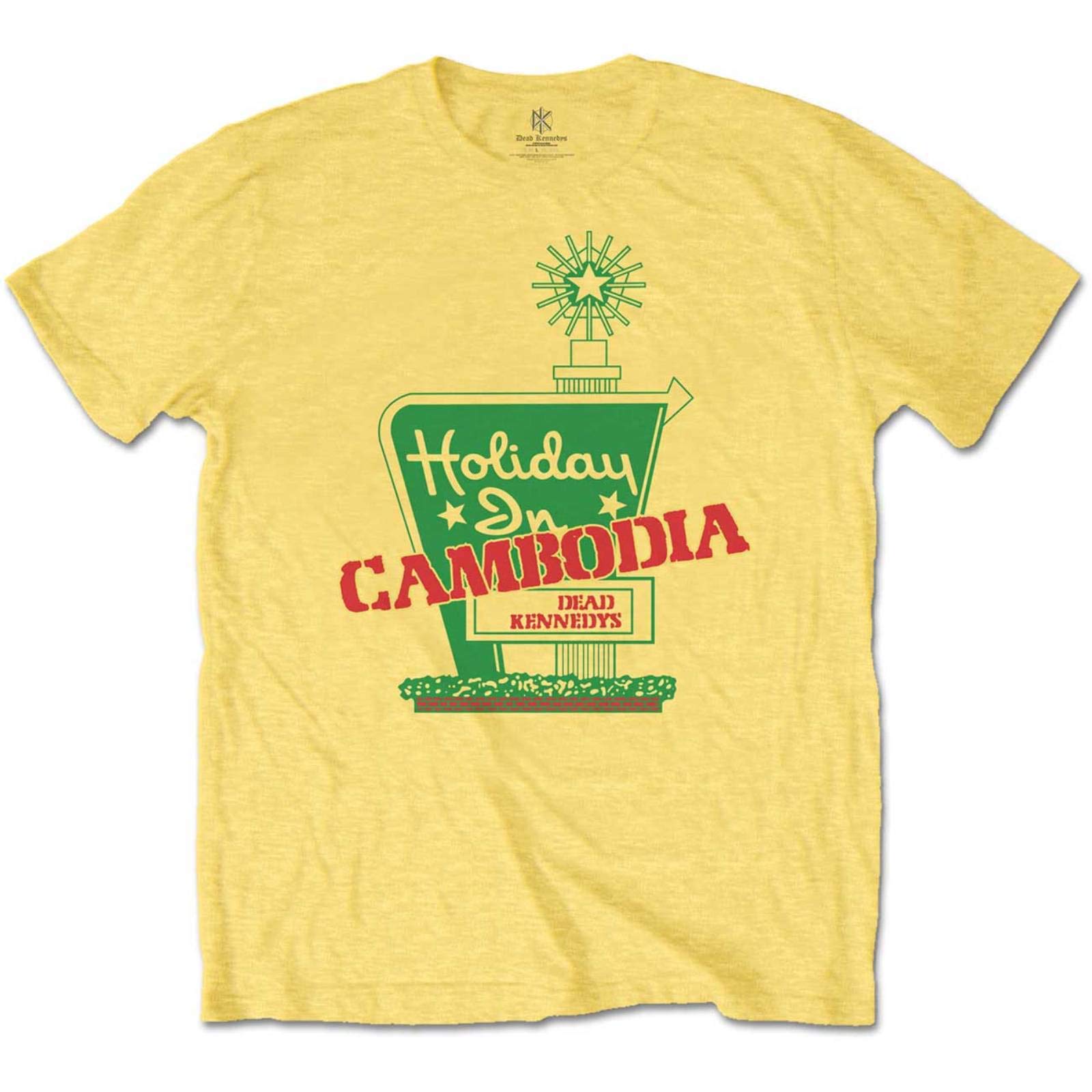 Rock Off Yellow Dead Kennedys - Holiday In Cambodia - T-Shirt - Cotton - Size Xl - Officially Licensed Merch