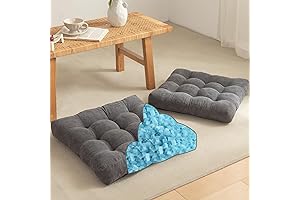 2-Pack of Floor Pillows for Adults, Meditation Cushions for Floor Seating