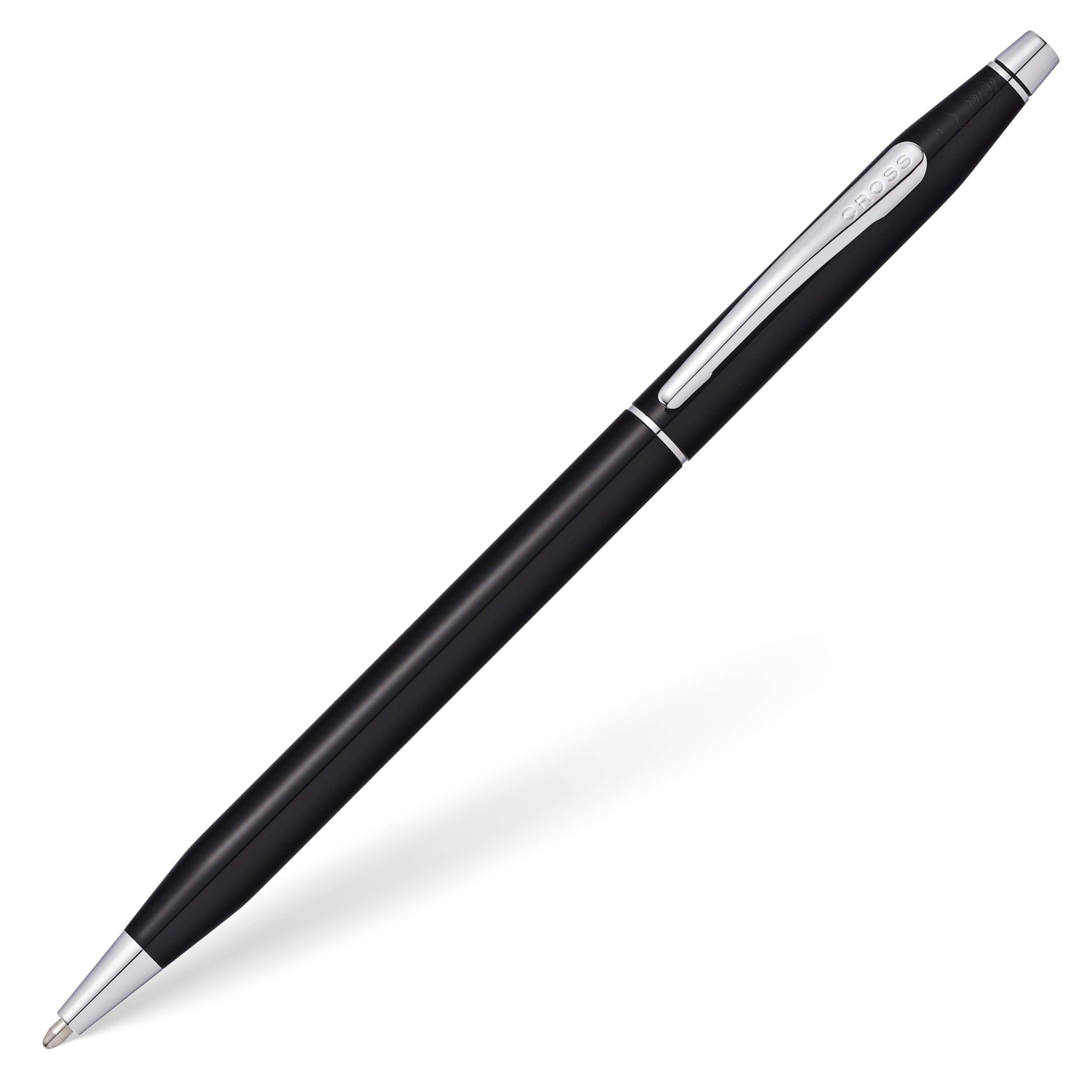 Cross Classic Century Refillable Ballpoint Pen Presented in a Luxury Gift Box - Medium Point, Black Ink, Black & Chrome