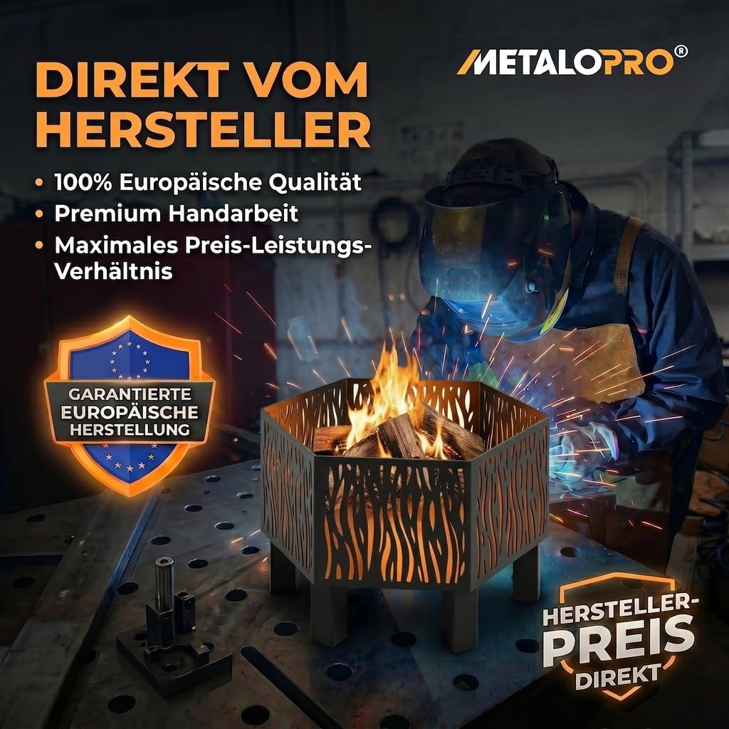 Hexa Prism misa paleniskowa, sześciokątna, 3 mm, sześciokątna, do ogrodu, geometryczna, kryształowa, laserowo cięta, produkcja UE