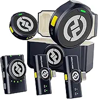 Sistema Microfone Lapela Duplo Hollyland Lark M2 Combo Wireless para Câmeras e SmartPhones