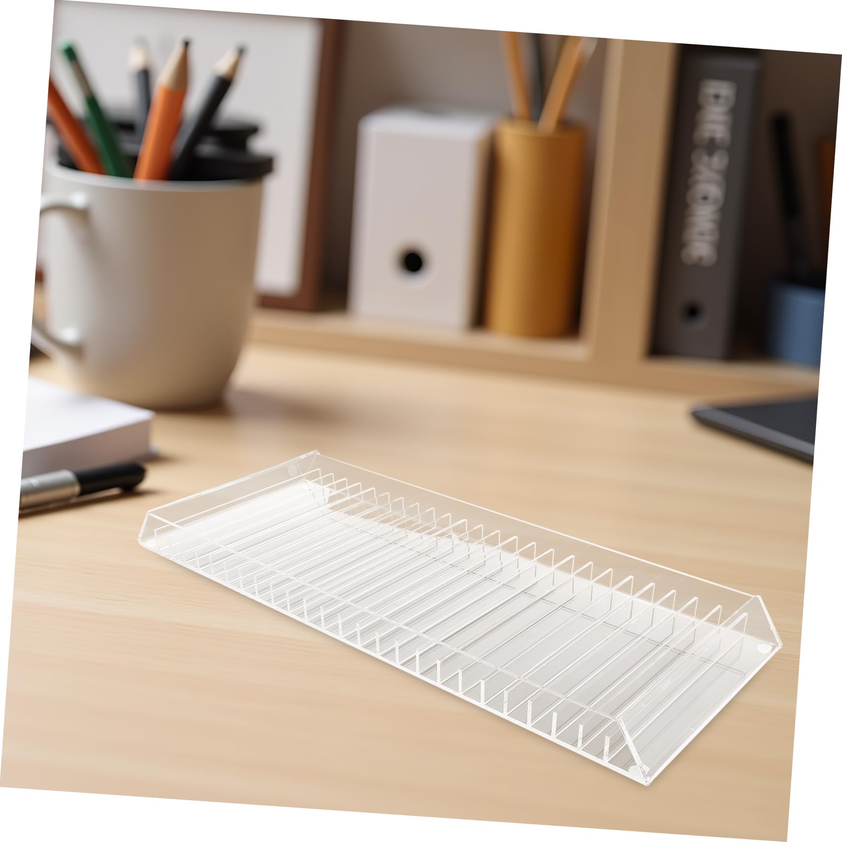 BESPORTBLE Organizzatore per CD in Acrilico Trasparente Porta Dischi da Gioco Contenitore per Dischi in Vinile Supporto per CD da Scaffale Tavolo Organizer per Archiviazione e Organizzazione