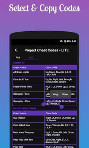 Project Cheat Codes - LITE