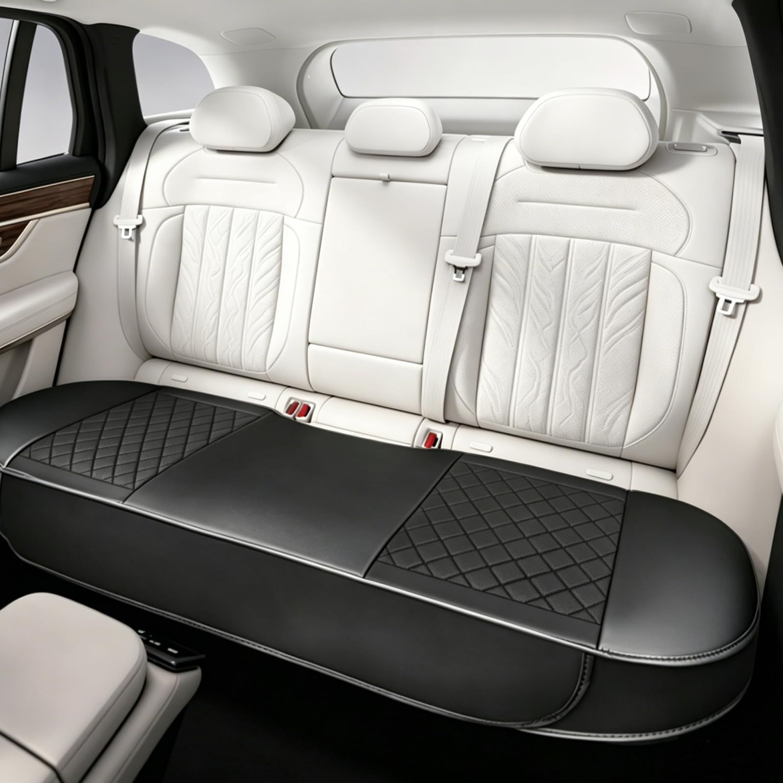 Cojines universales para Asientos de Coche, Funda Impermeable de Cuero sintético PU para el Respaldo del Asiento, Protector Transpirable para Asientos de Coche, Resistente al Desgaste