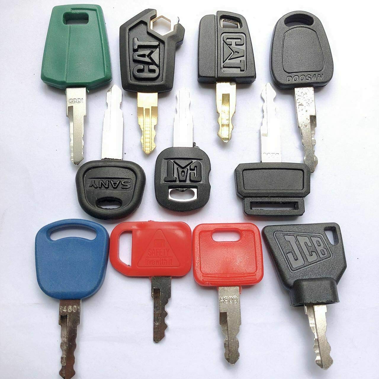 YASASHII 31 Heavy Construction Equipment Key Set Fits Cat, JD, Case, Komatsu, Hyster, Kubota, JCB, Bobcat, Daewoo, JLG, Toyota & More