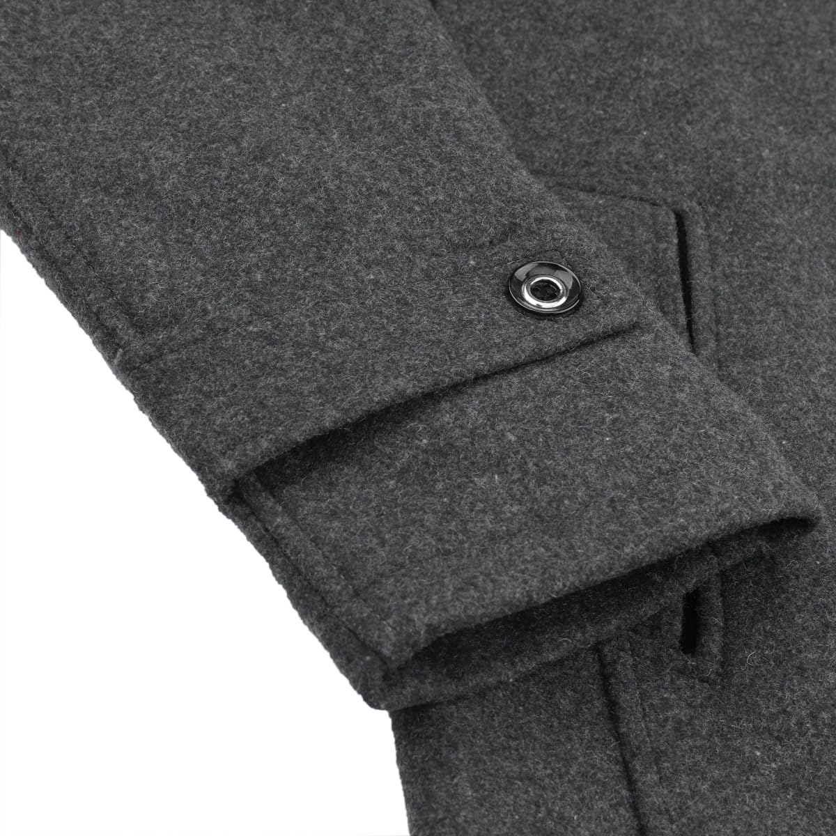 Allthemen - Abrigo de lana para hombre - Gabardina corta de corte ajustado - Suave al tacto, cálida - Ideal para el invierno - Perfecta para ir al trabajo