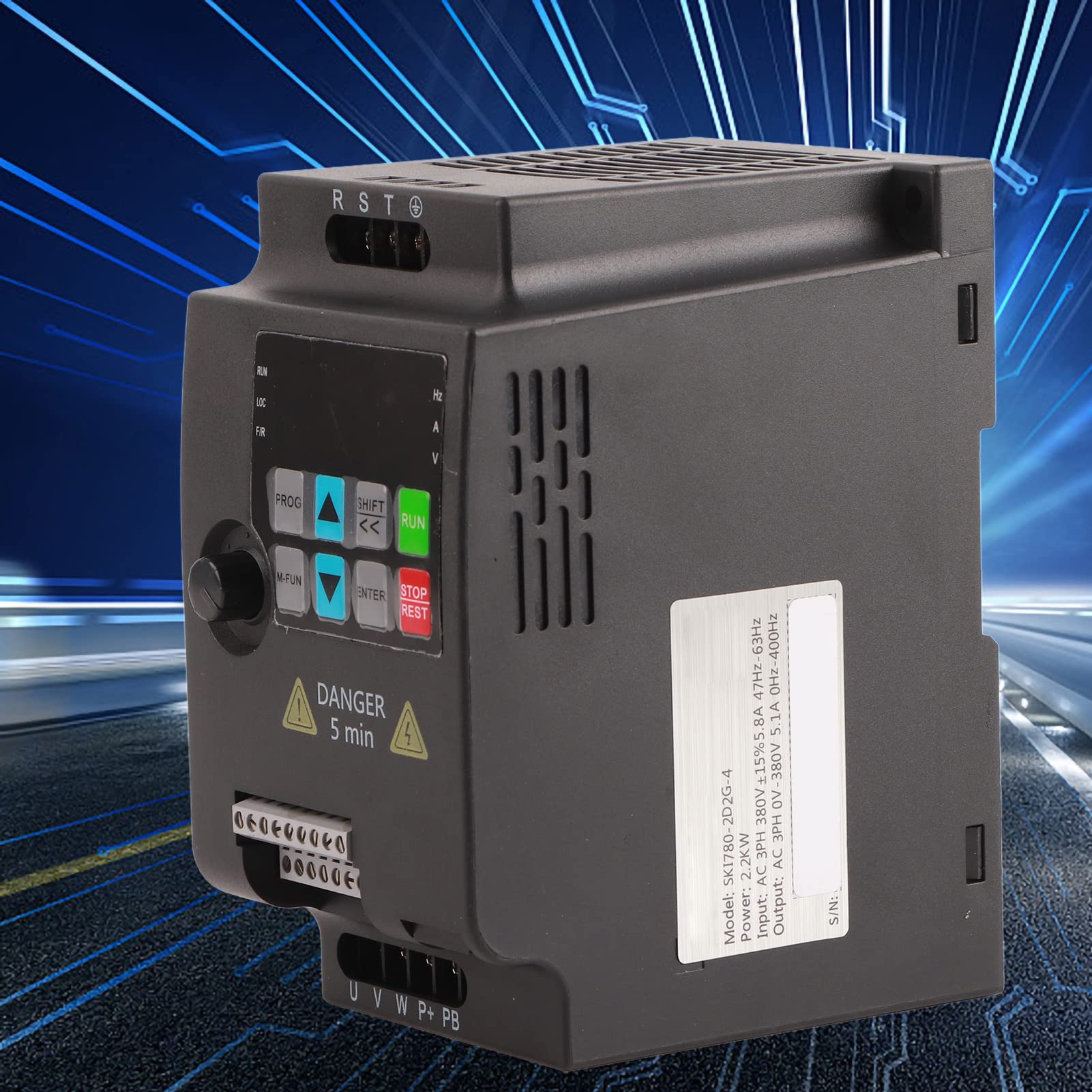 VFD 2.2KW 3HP 380V 3-fazowy Falownik Wejściowy i Wyjściowy, Wysoka stabilność, łatwa Obsługa, Wbudowana Jednostka Hamująca, Szeroko Stosowany w Zaopatrzeniu w wodę Pod Stałym
