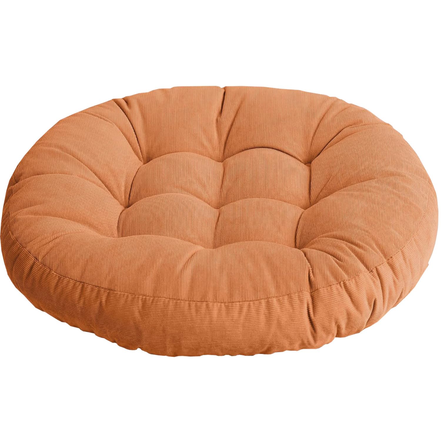 IS MUHE Floor Pillow Cushions, Solid Round Seat Cushion, Patio Chair Cushion,Throw Cushion for Indoor/Outdoor Furniture Sitting Living Room Garden 22x22Inch (Ostrich color)