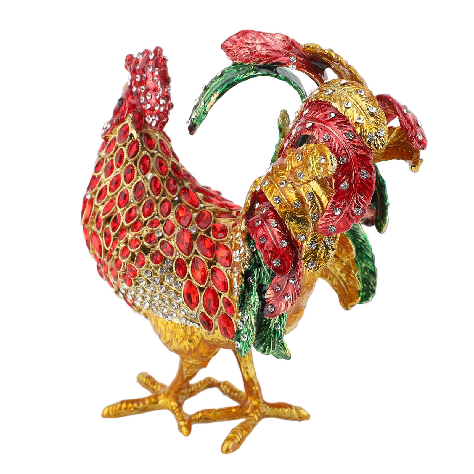 ZJchao Scatola per Ciondoli per Gioielli con e Gallo, in Lega Smaltata, Accessori Decorativi per la Casa per gli Amanti degli Animali