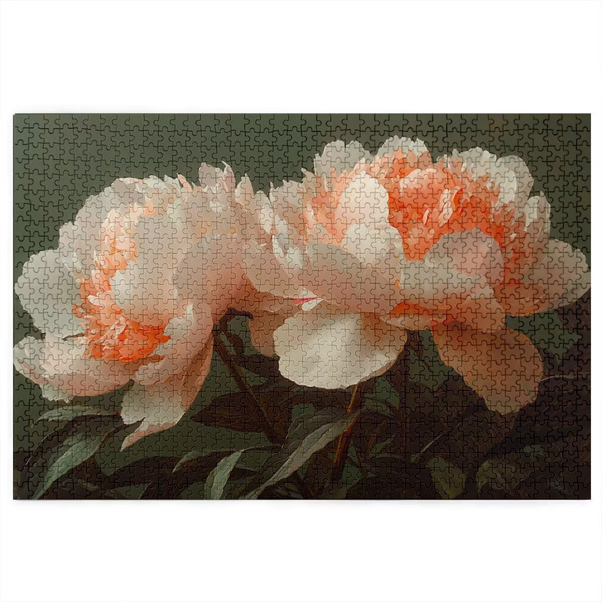 4000 puzzli dla dorosłych, kwiatowe puzzle dla dorosłych, 4000 sztuk, drewniane puzzle z kolorowym pudełkiem, rodzinne gry edukacyjne, prezenty dla kobiet, wystrój domu, motyw: (piwonia), -3768