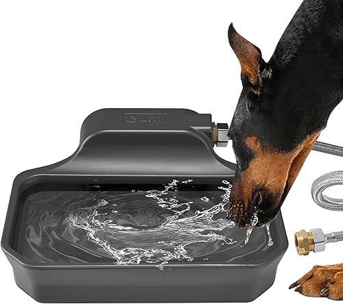 Dispensador automático de agua para perros, dispensador de agua para perros de llenado automático de 1 galón para interiores y exteriores,