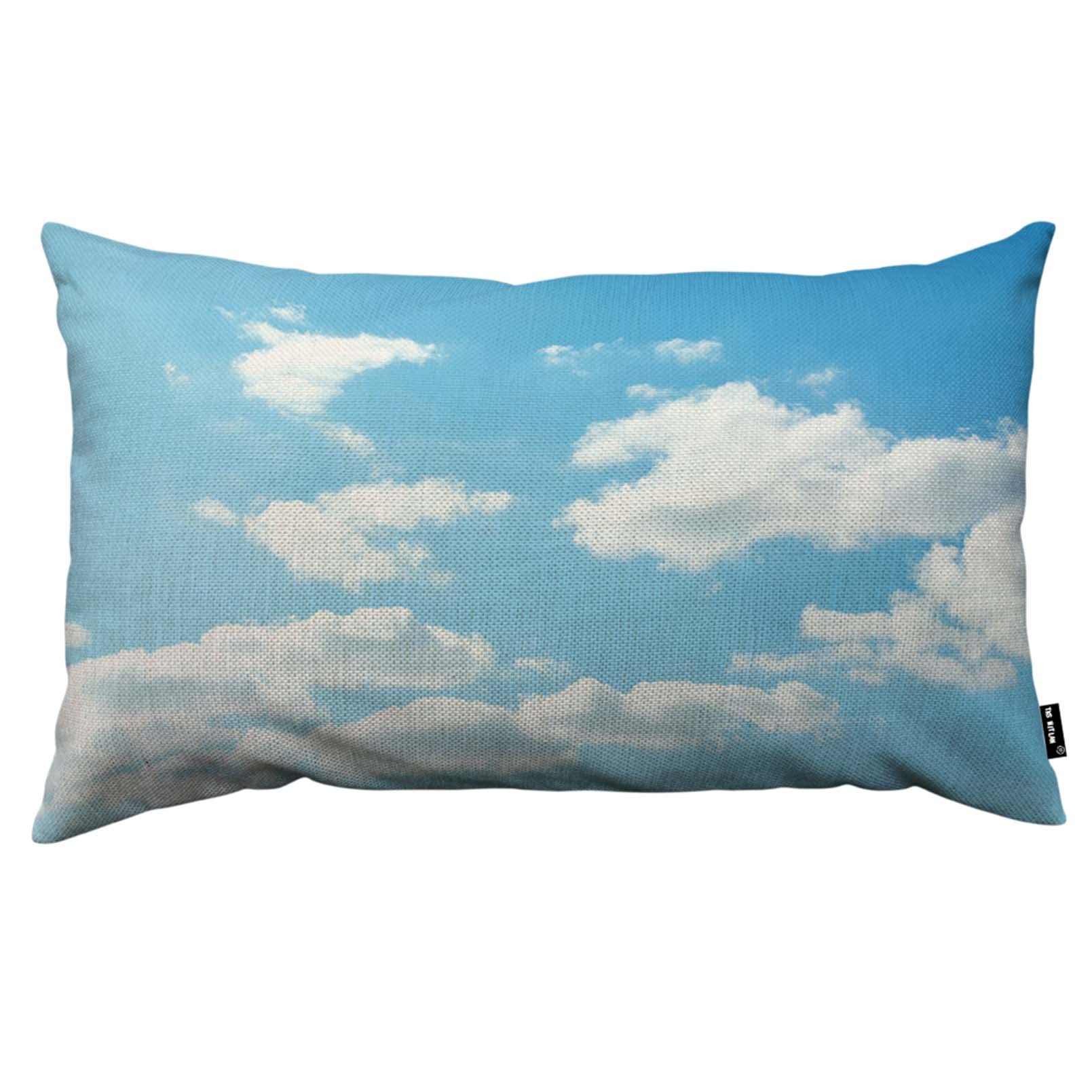 TKS MITLAN Blue Sky and White Clouds Throw Pillow Case Cushion Cover Pillows Decorative Throw Pillows Farmhouse Decor for Home Cushion Case