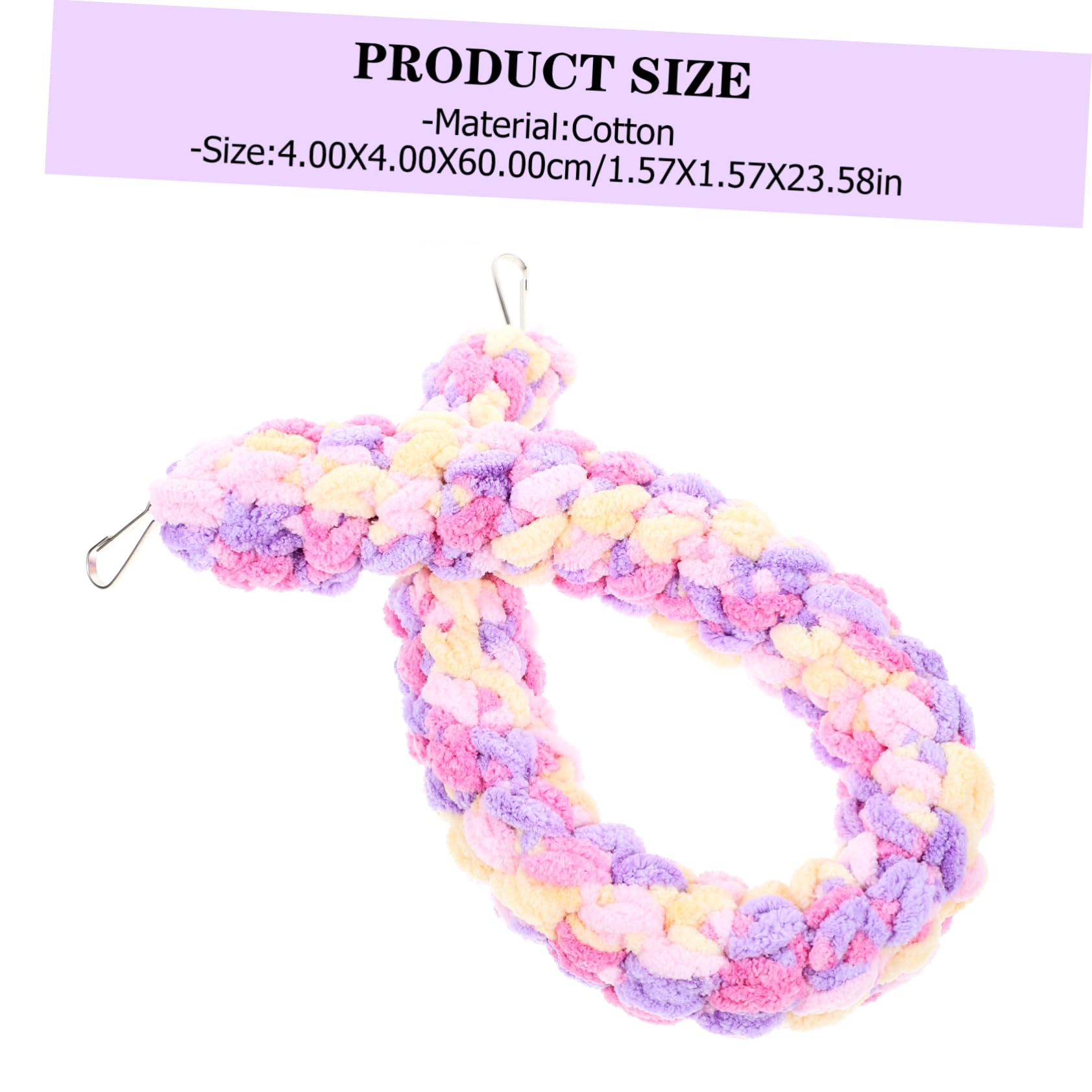 FONDOTIN Parrot Climbing Rope Swing for Birds for Parakeets Lizards and Other Pets and Terrarium Accessory