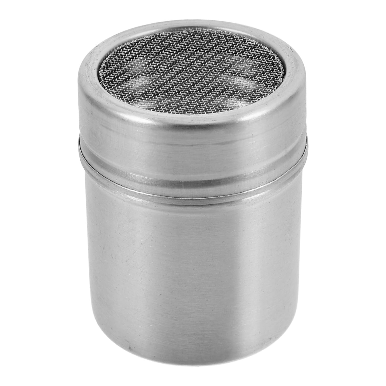 PRETYZOOM Ergonomic Spice Shaker Stainless Steel Seasoning Cans Kitchen Condiment Containers Flour Sifter Lid
