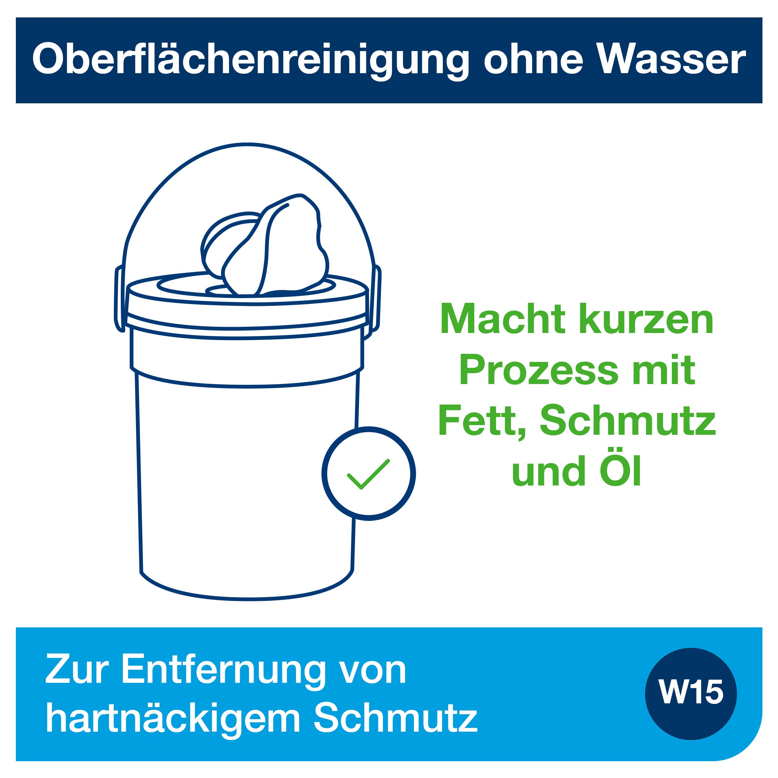 Tork Feuchte Oberflächenreinigungstücher im Spendereimer Weiß W15 – Bild 4