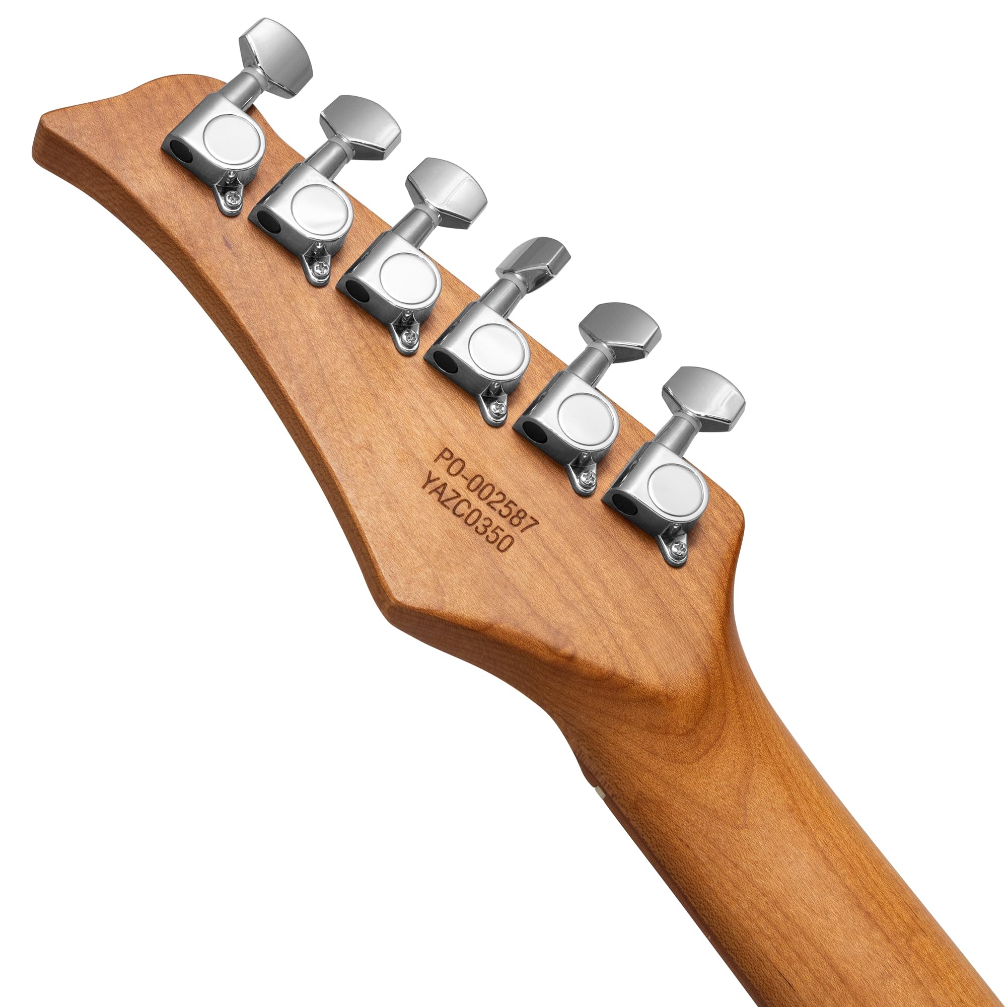 Tiger ELG-MG Guitarra Eléctrica Tamaño Completo - Verde Menta | Cuello de Arce Tostado, 3 Pastillas Single Coil (SSS), Apta para Todos los Estilos