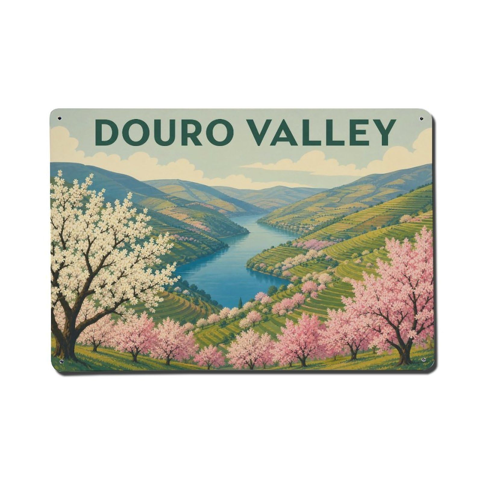 Metal Tin Sign Portugal Vintage Travel Douro