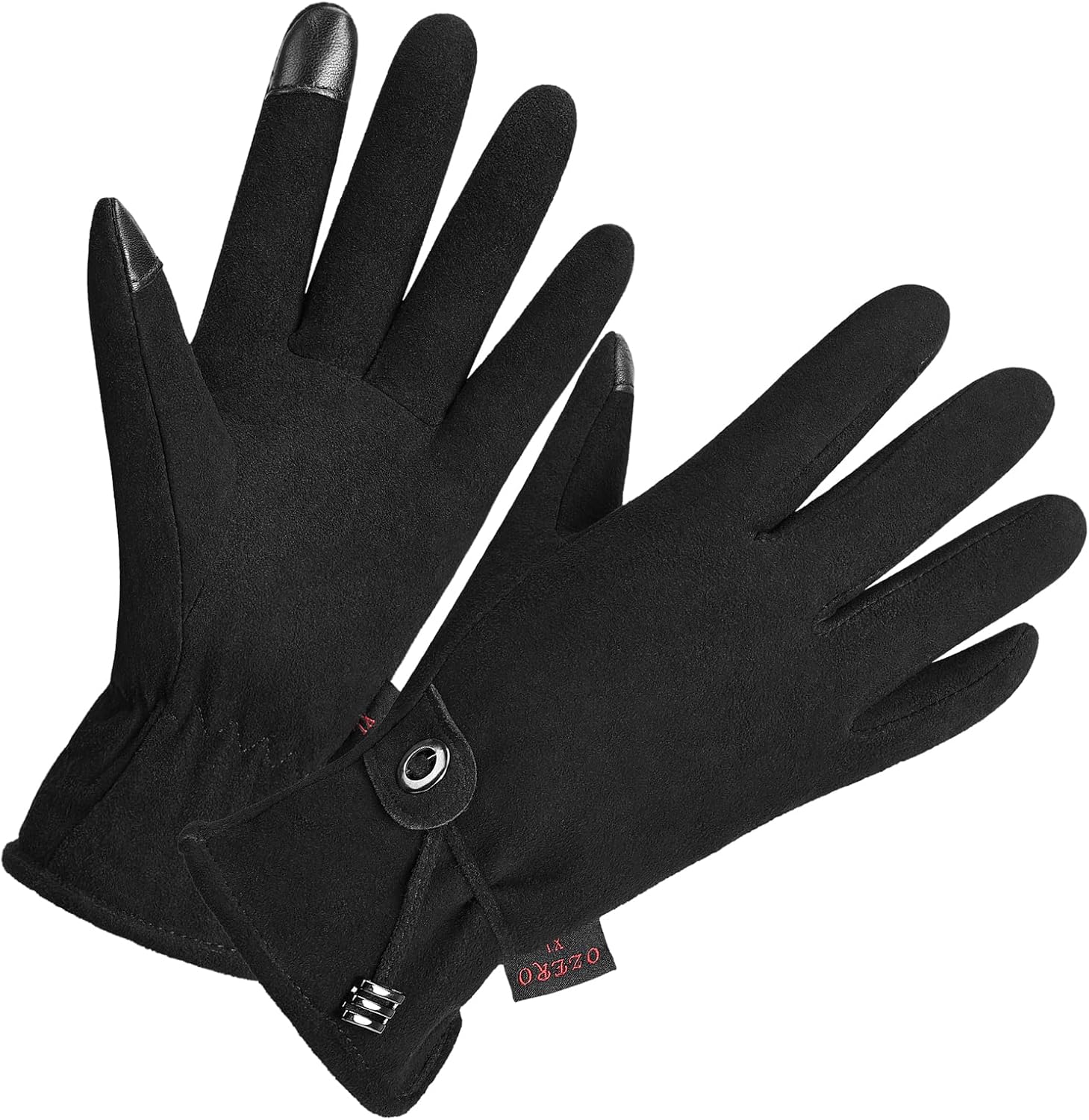 OZERO Women Winter Touchscreen Gloves Deer Leather Cold Weather Warm