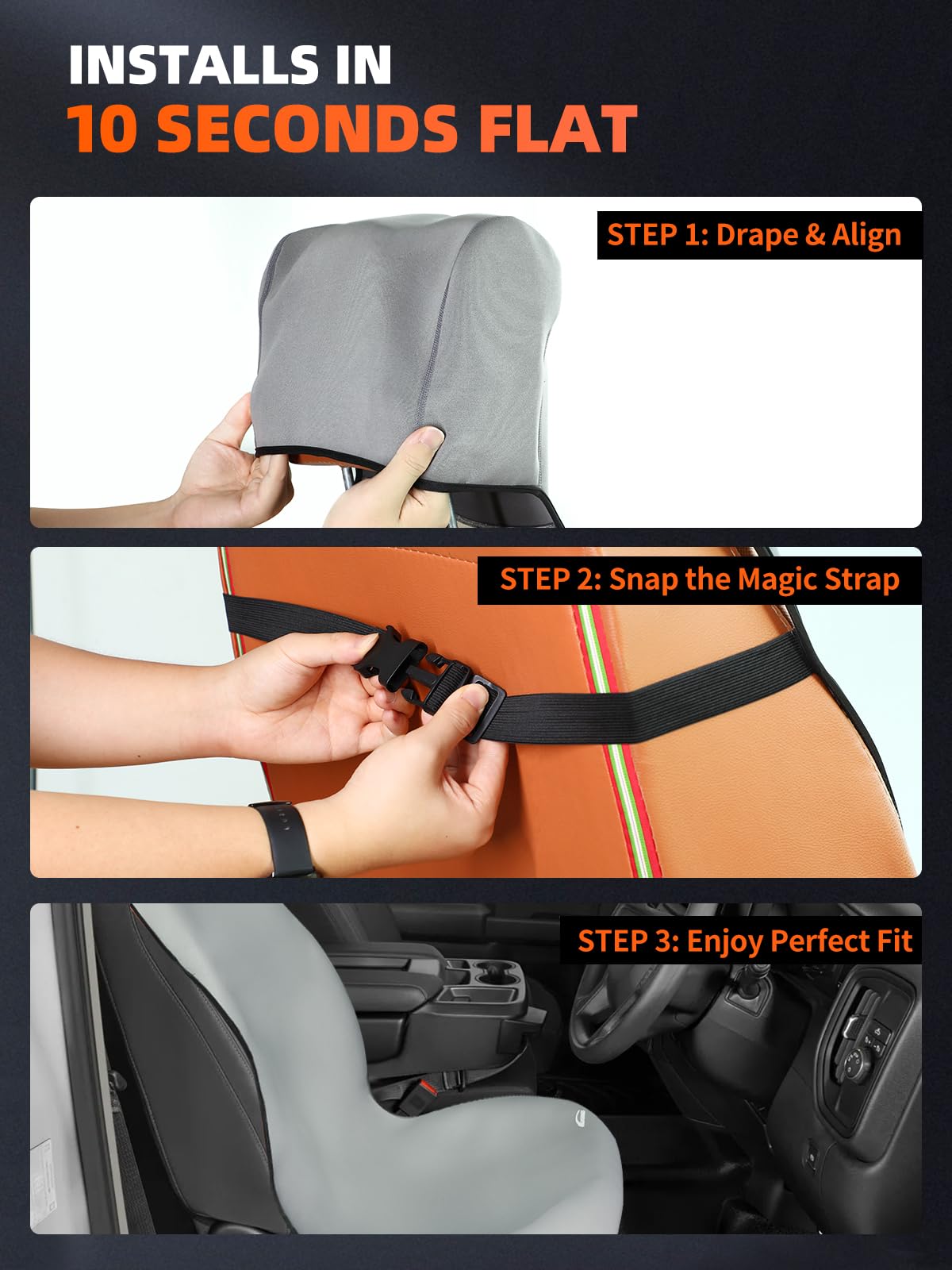 Neopren-Auto-Handtuch-Sitzbezug, Automobilzubehör, wasserdicht, schweißfest, universeller Vordersitzbezug für Fitnessstudio, Strand, Haustierbesitzer, Grau, 1 Stück