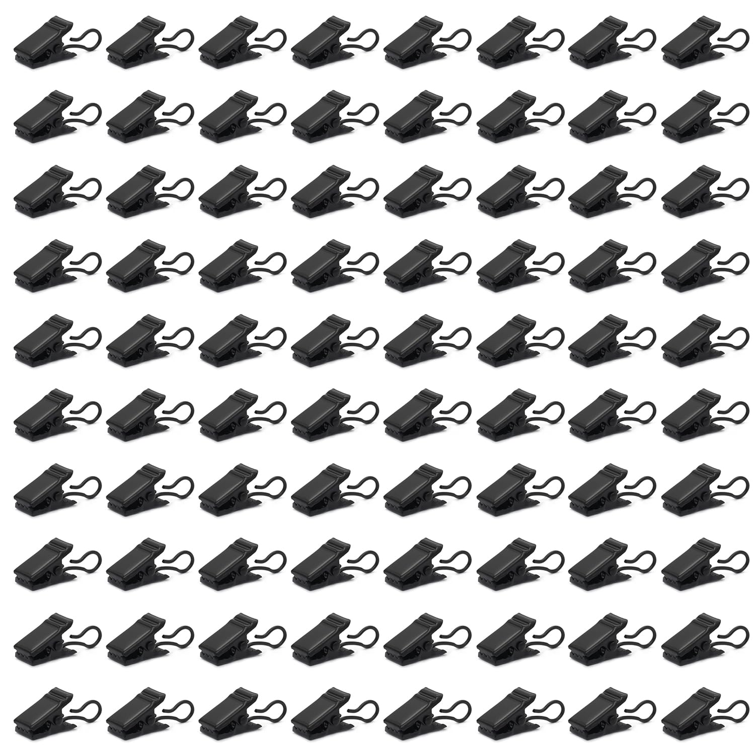 Ubsiuh Black 80 Bathroom Curtain Clips, Waterproof Fixing Buckles, Dry And Wet Separation Accessories, Bathroom Accessories Curtain Clips, Household Items.