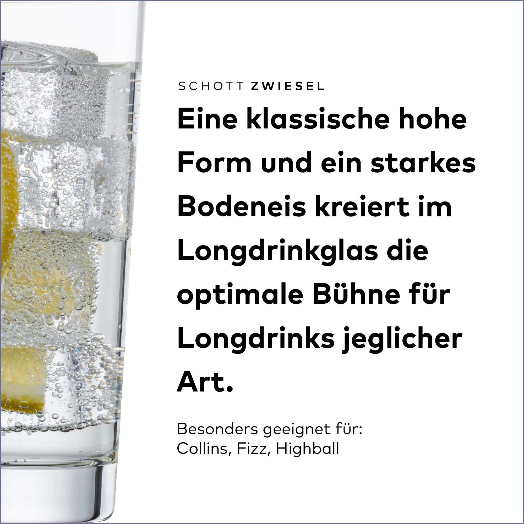 SCHOTT ZWIESEL Longdrinkglas Basic Bar Selection (6er-Set), geradliniges Trinkglas für Longdrinks, spülmaschinenfeste Tritan-Kristallgläser, Made in Germany (Art.-Nr. 115837)