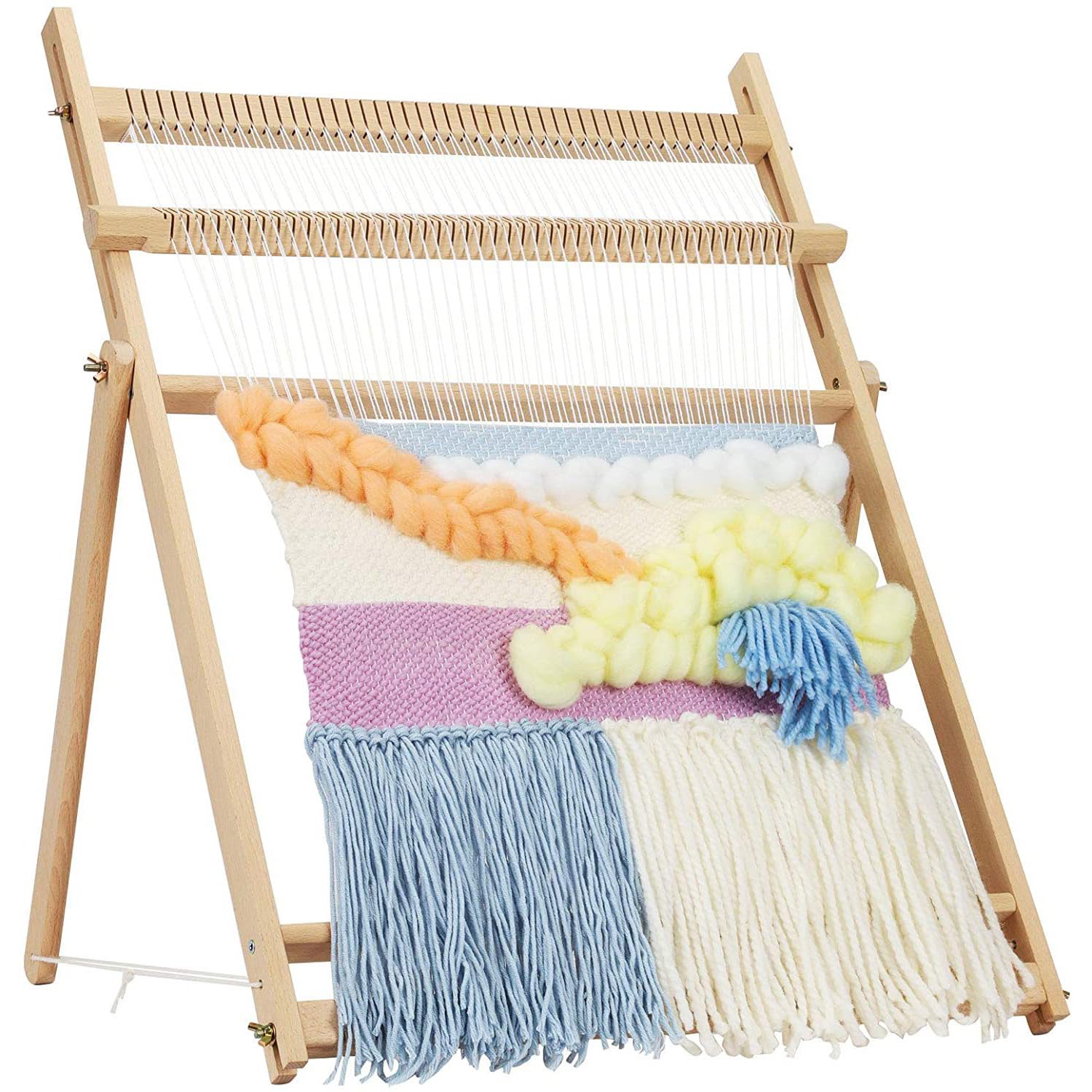 COYEUX Telar de Madera para múltiples Manualidades, telares de Tapiz con Marco Extragrande, con Soporte, máquina de Tejer Hecha a Mano para Principiantes, Adultos y niños
