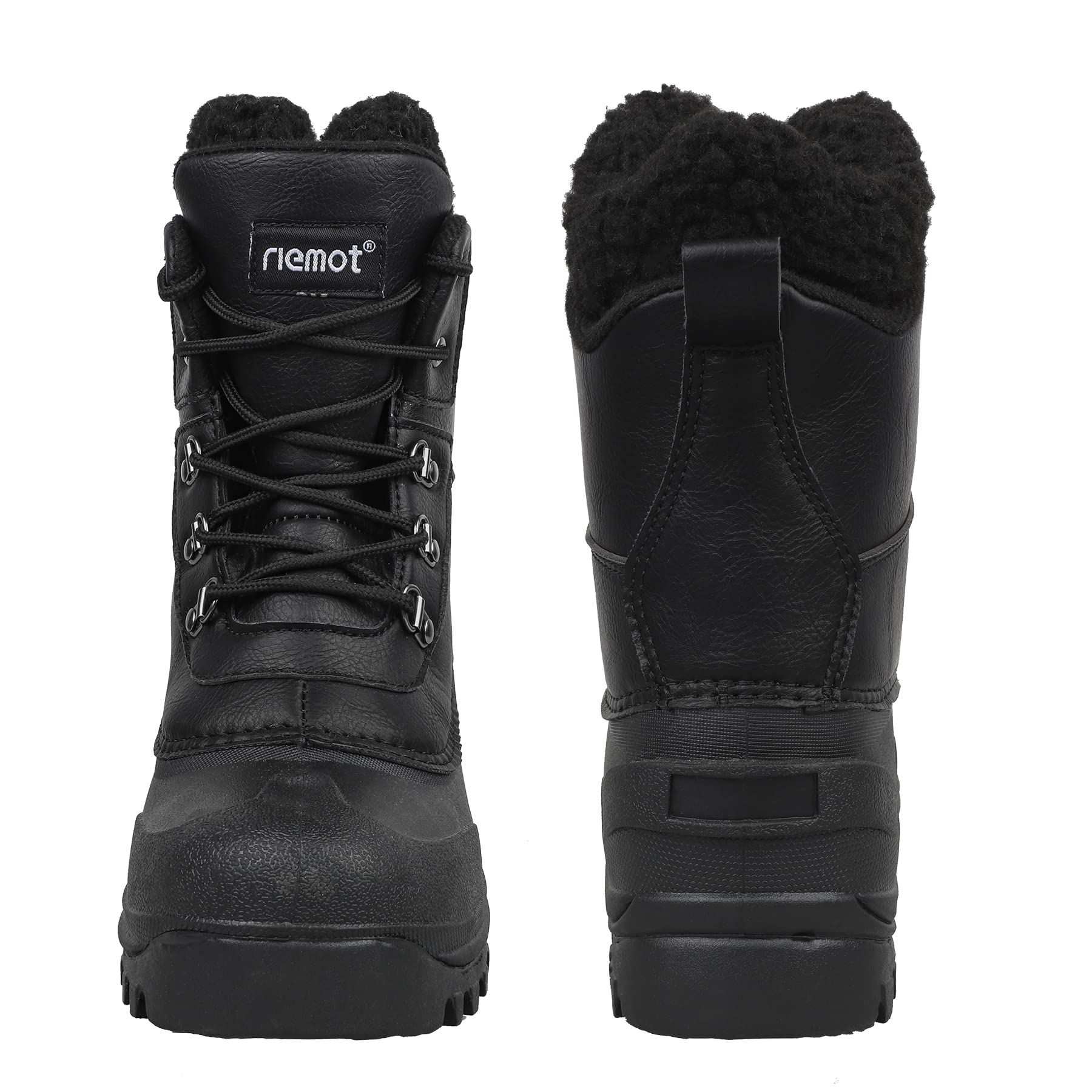riemot Unisex Botas de Nieve Cálido Impermeables Botas de Invierno Hombre y Mujer Forro Térmico Antideslizante Cómodo Calientes Botines de Senderismo Zapatos de Invierno para Trail Urbano EU 36-46