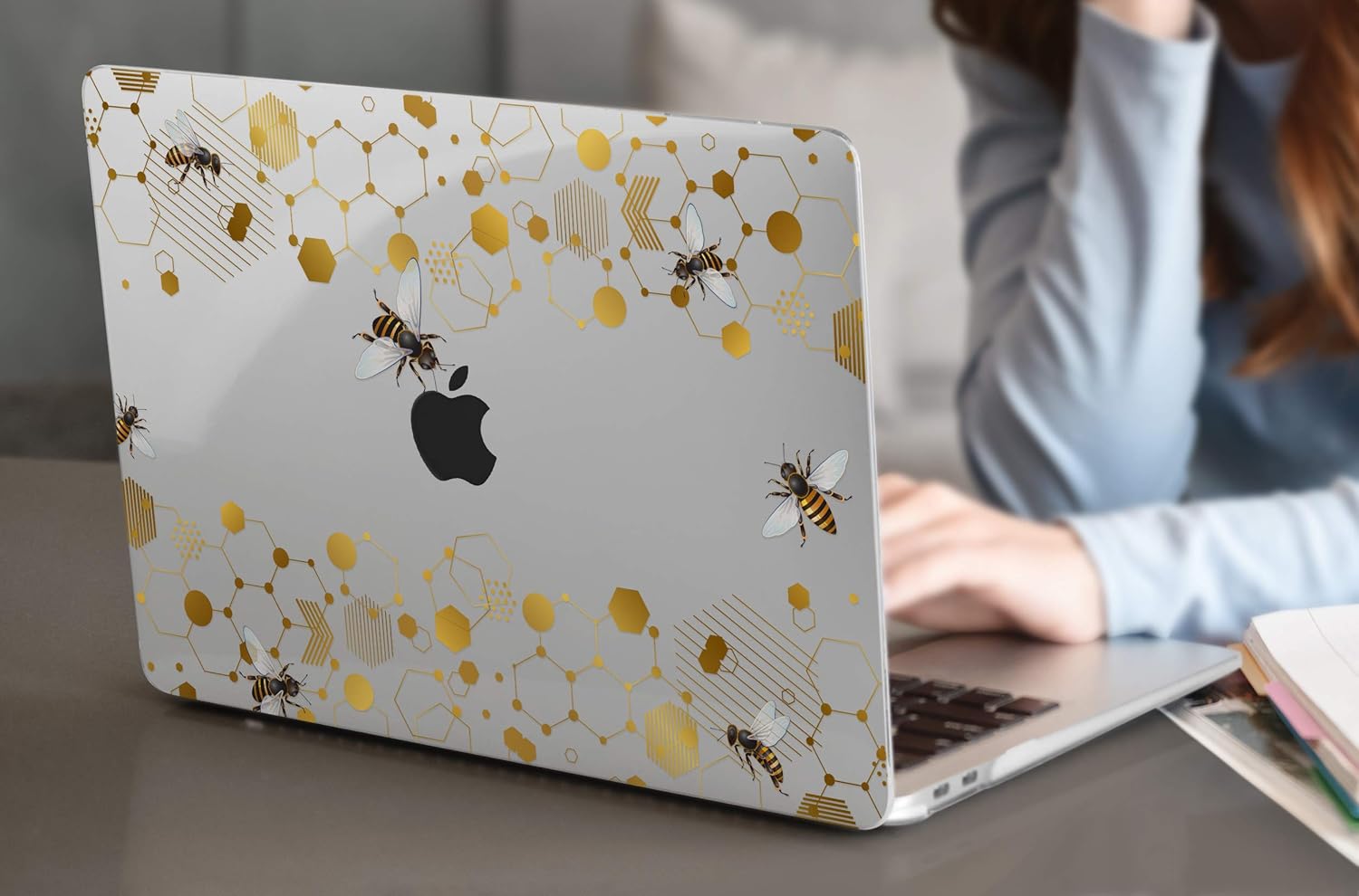 Batianda for Previous MacBook Pro 16 Inch Case 2019 2020 Release Model A2141, Plastic Hard Shell Case Cover with Keyboard Skin for MacBook Pro 16 with Touch Bar,Honeycomb Clear