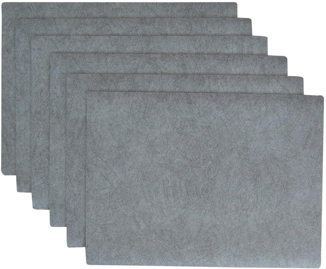 Sweet Pea Linens Green Vinyl Wipe Clean Wedge-Shaped Placemats - Set of Six