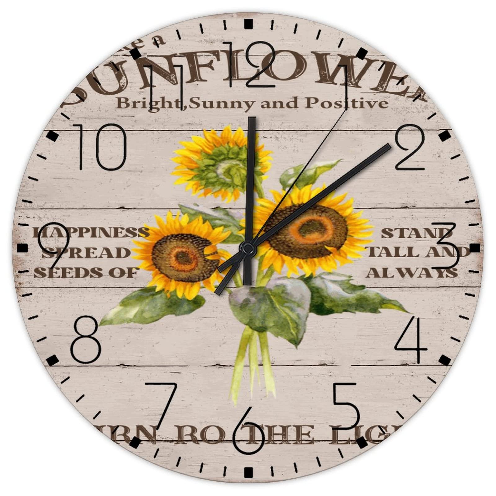Horloge murale en bois silencieuse résolvant les bruits de tic-tac pour salon et café