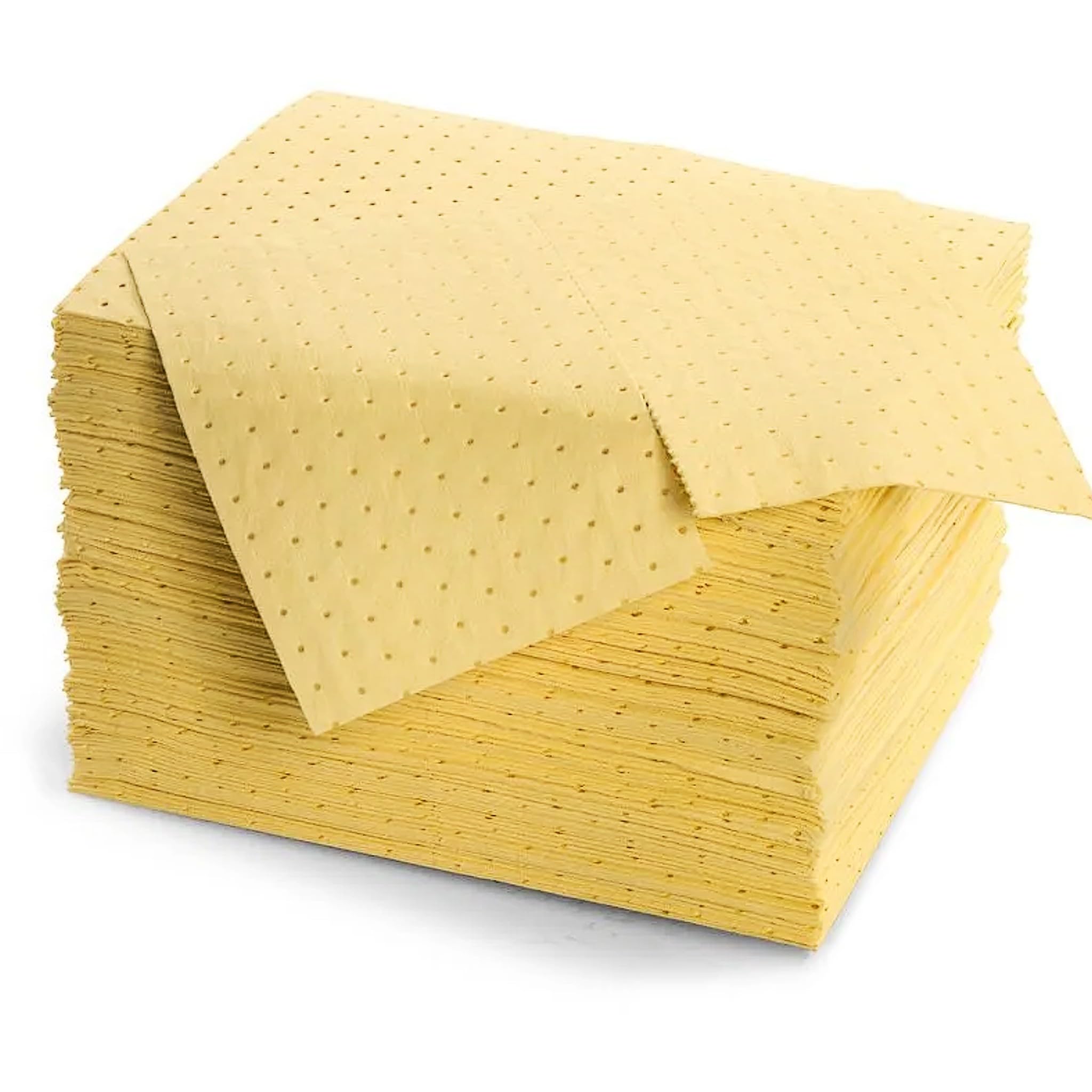 Bricoloco Toalla absorbente industrial de alta resistencia, para limpieza y prevención de derrames químicos en laboratorios. Absorbedor de humedades de agua, aceites, hidrocarburos y químicos. (50)