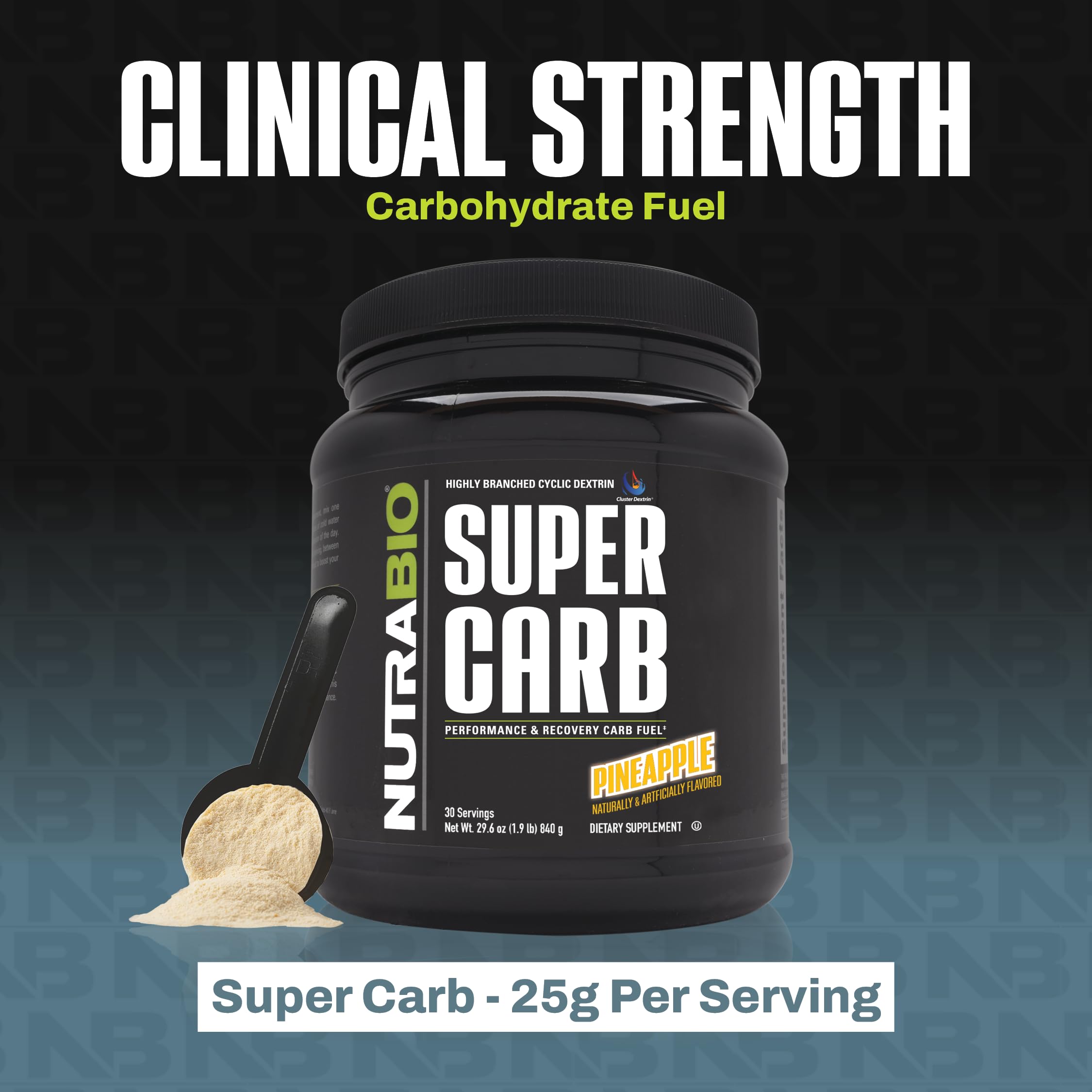 NutraBio Super Carb, Carbohydrate Powder with Cluster Dextrin & Electrolytes, Advanced Carb Supplement Powder for Workout Fuel, Performance, and Muscle Recovery, Cyclic Dextrin, Pineapple, 30 Sv — Amazon image 9