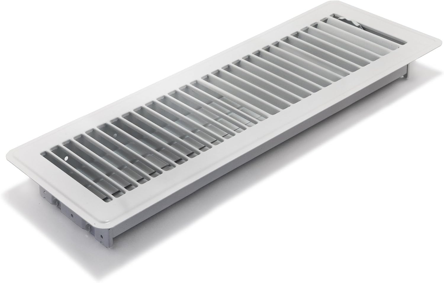Accord ABFRWH414 Floor Register with Louvered Design, 4-Inch x 14-Inch, White