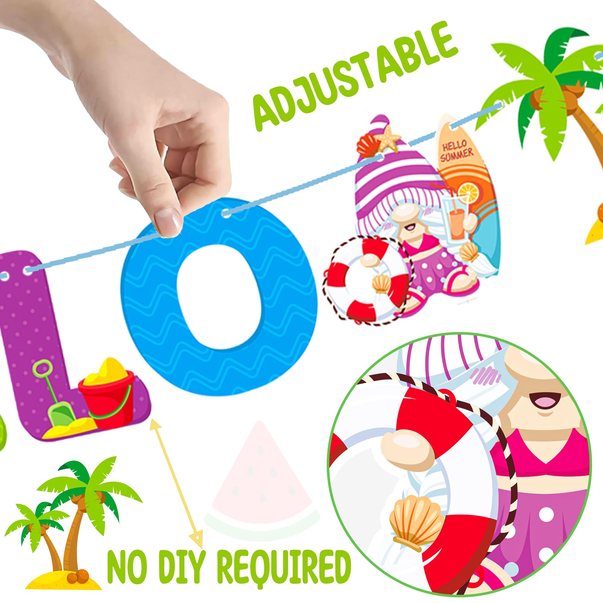 BZBAIS „So Long School Hello Summer“ Banner – 185x110 Cm, Sommer-Partydekoration, Mit Aufhängebändern