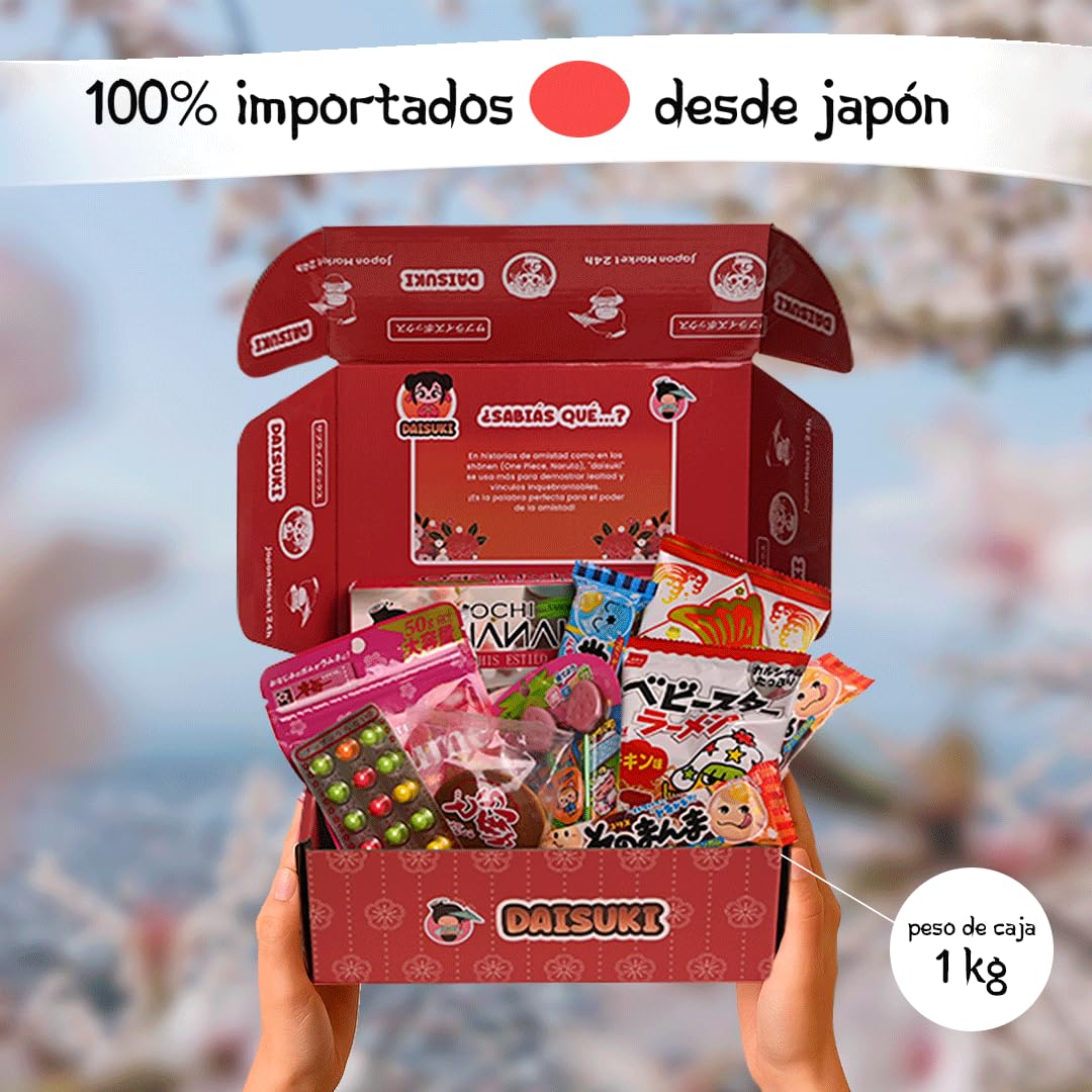 JAPON MARKET | Caja Sorpresa De Chuches Japonesas Con 20 Delicias | Chuches Cumpleaños, Golosinas Y Chucherías Japonesas, Caramelos, Dulces Y Snacks De Comida Japonesa (DAISUKI)