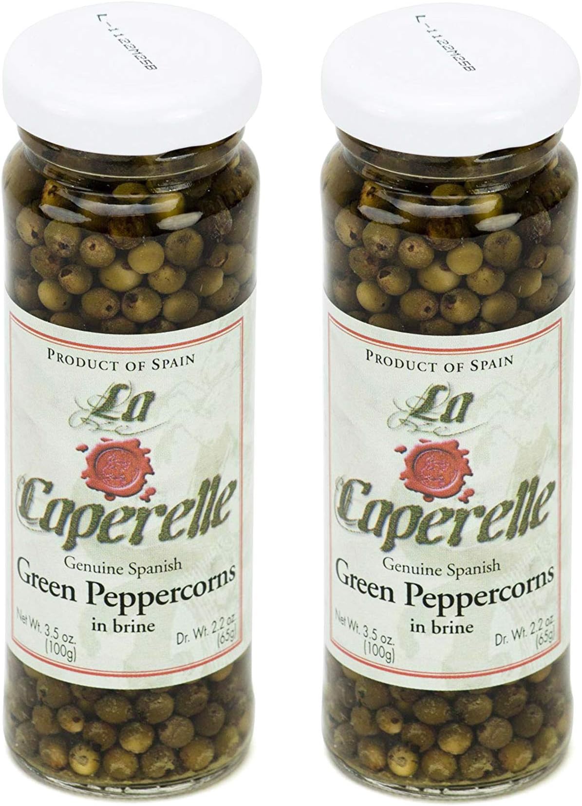 Green Peppercorns in Brine by La Caperelle (3.5 ounce) (2 Pack)