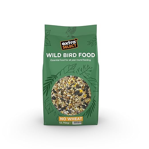 Extra Select No Wheat Wild Bird Food: Wheat Free Bird Seed for All Seasons, mixed Bird Feed - 12.75kg