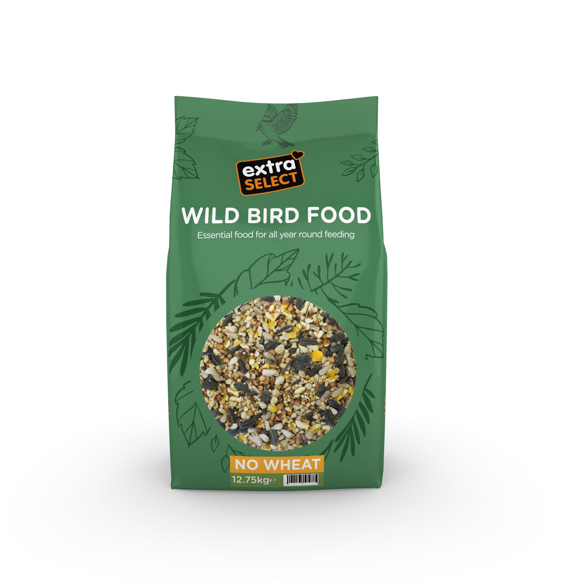 No Wheat Wild Bird Food: Wheat Free Bird Seed for All Seasons, mixed Bird Feed - 12.75kg
