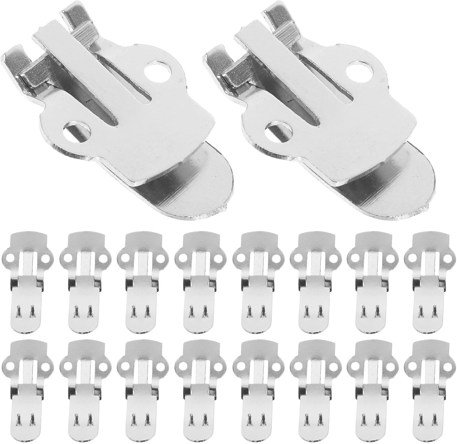 Shoe Clip 20pcs Stainless Steel Medium Flat Hollow for Footwear