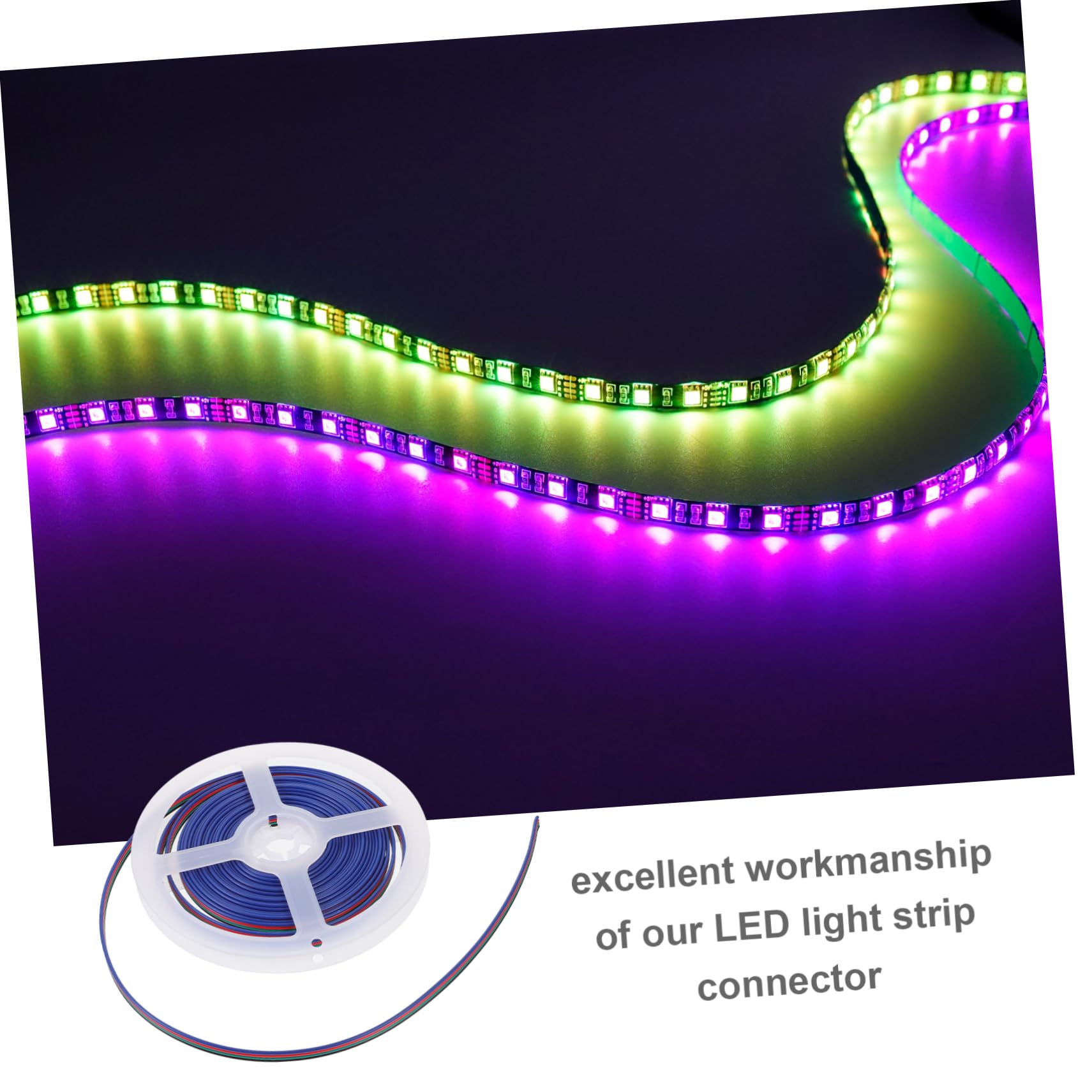 Amosfun 30stücke Pin Rgb Led Lichtleistenverbinder Mit Kabel Praktischer Lötfreier Für Led-streifen Für Kreative Beleuchtungsprojekte