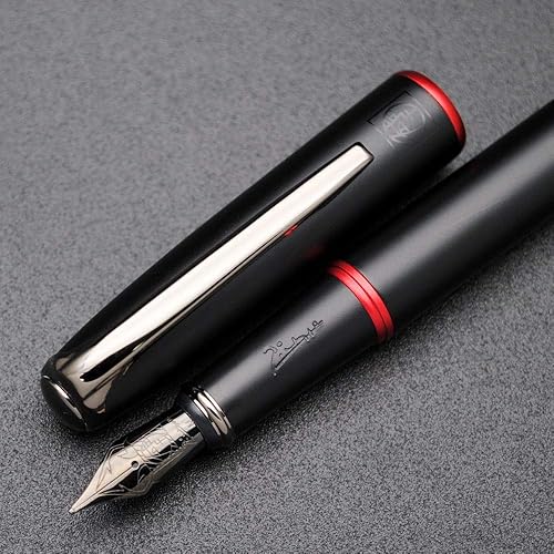 czxwyst Picasso 916 Malage - Pluma estilográfica, caja original, nueva versión (rojo apagado, punta media, 0.028 in)