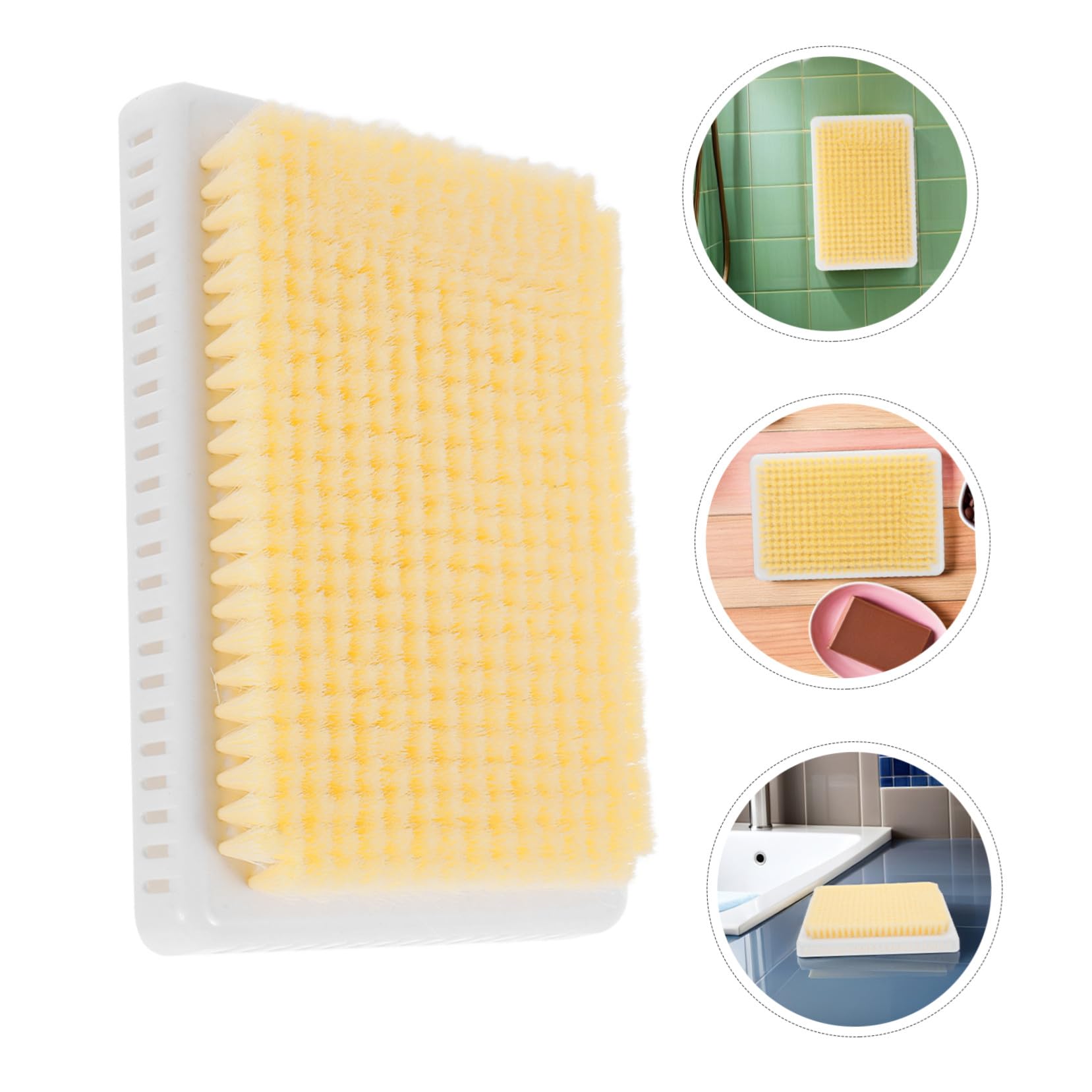 2piezas Depurador de Baño Esponjas Exfoliantes para Espalda Ducha Herramienta Masaje sin Manos Cerdas Suaves Spa Casa