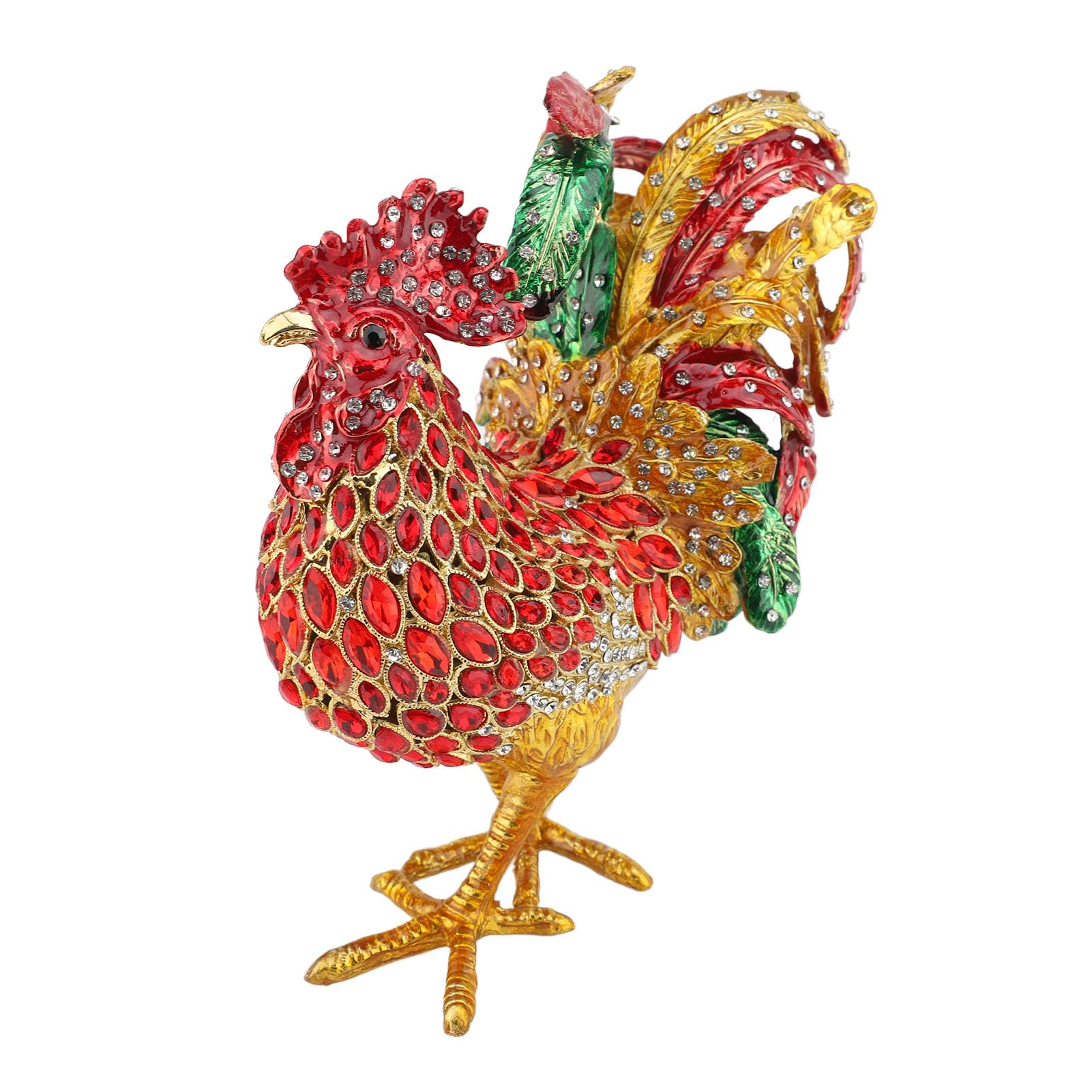 ZJchao Scatola per Ciondoli per Gioielli con e Gallo, in Lega Smaltata, Accessori Decorativi per la Casa per gli Amanti degli Animali
