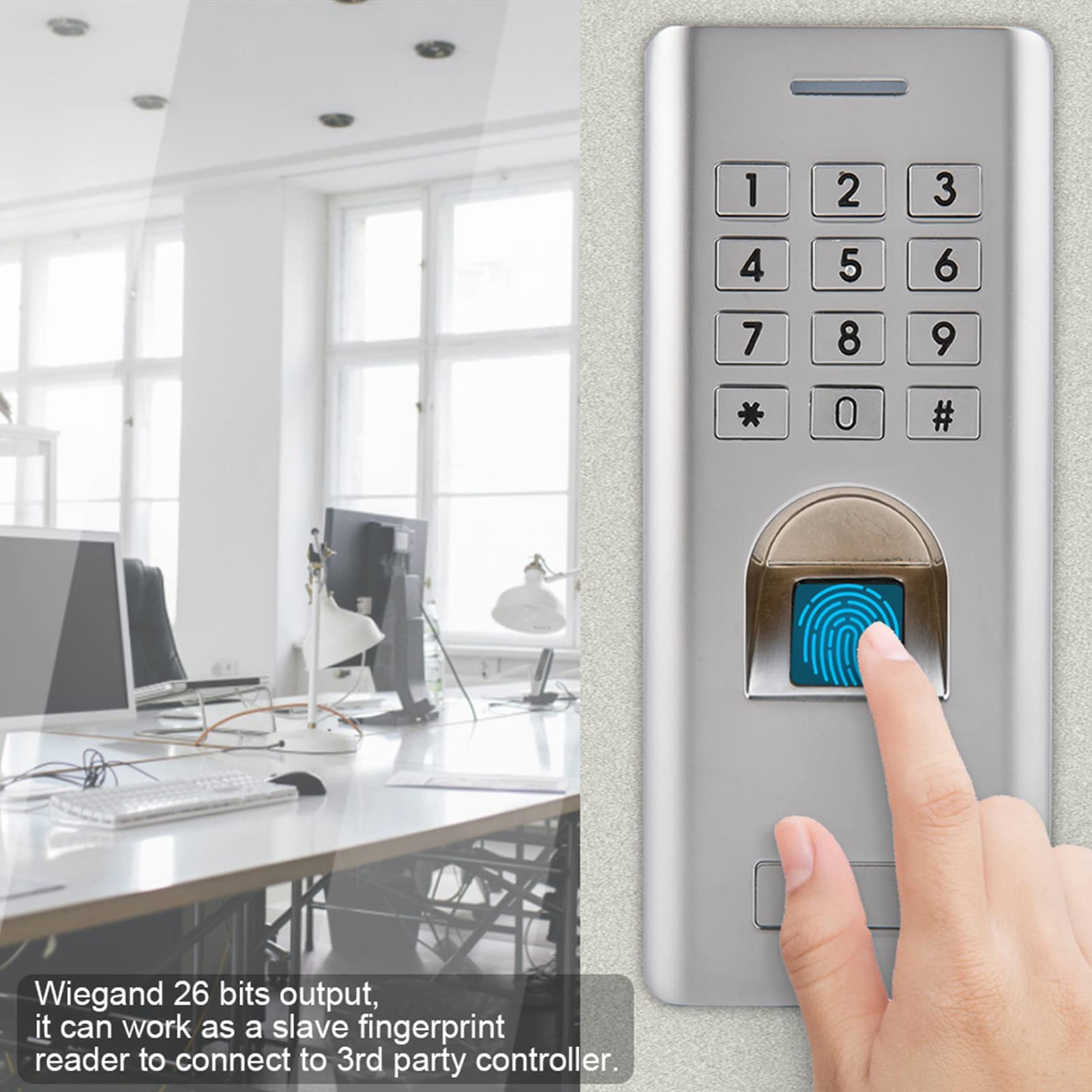 Teclado Lector de Huellas Dactilares a Prueba de Agua IP66 para Control de Acceso a Puertas Seguro con Alta Confiabilidad para Diversos Entornos