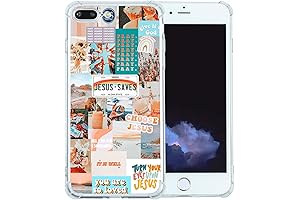 "Christian Quotes Collage Case for iPhone 7 Plus/8 Plus, Soft TPU Bumper Case Compatible"
