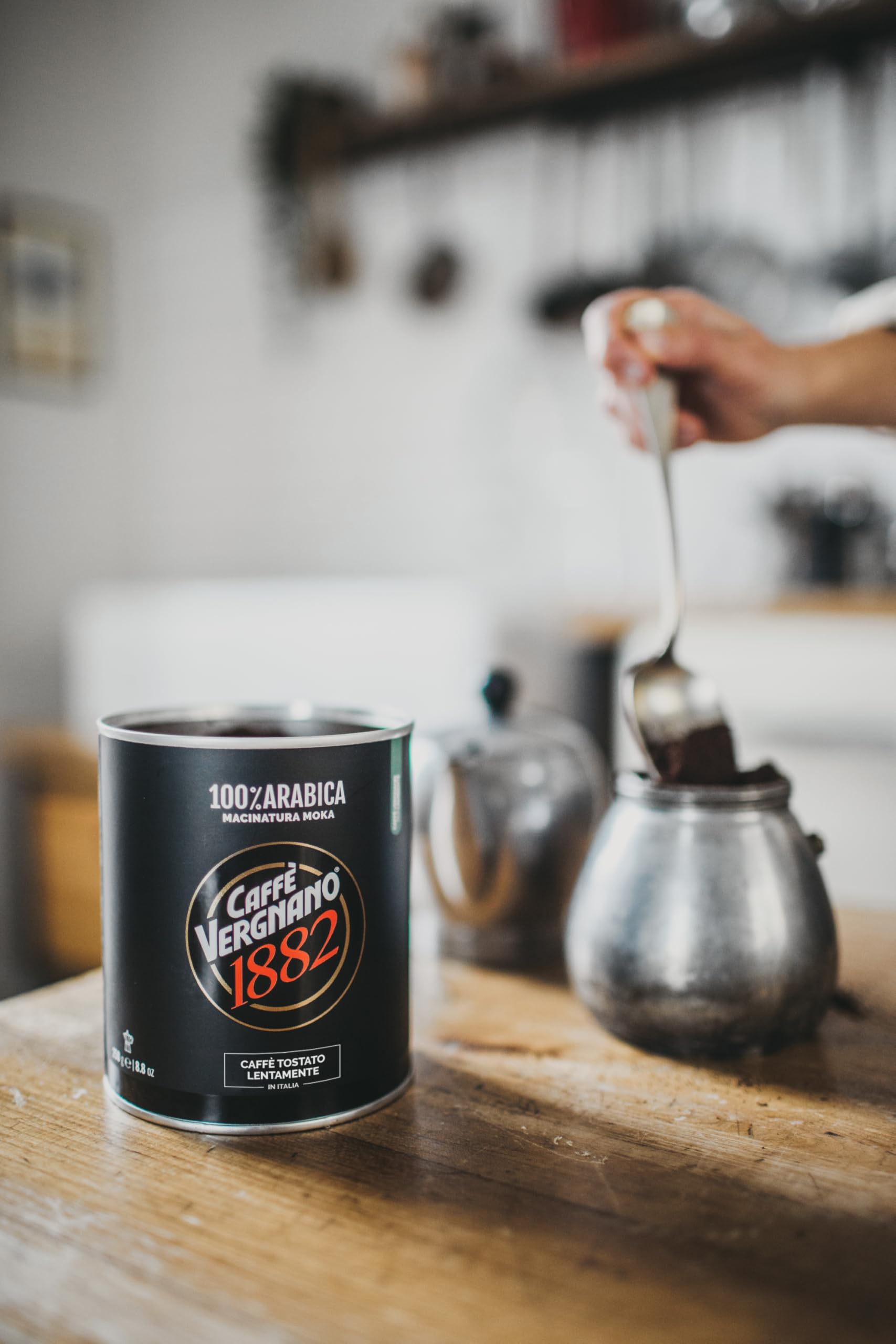 Caffè Vergnano 1882 - Lattina Macinato per Moka 100% Arabica | 12 Confezione da 250 gr