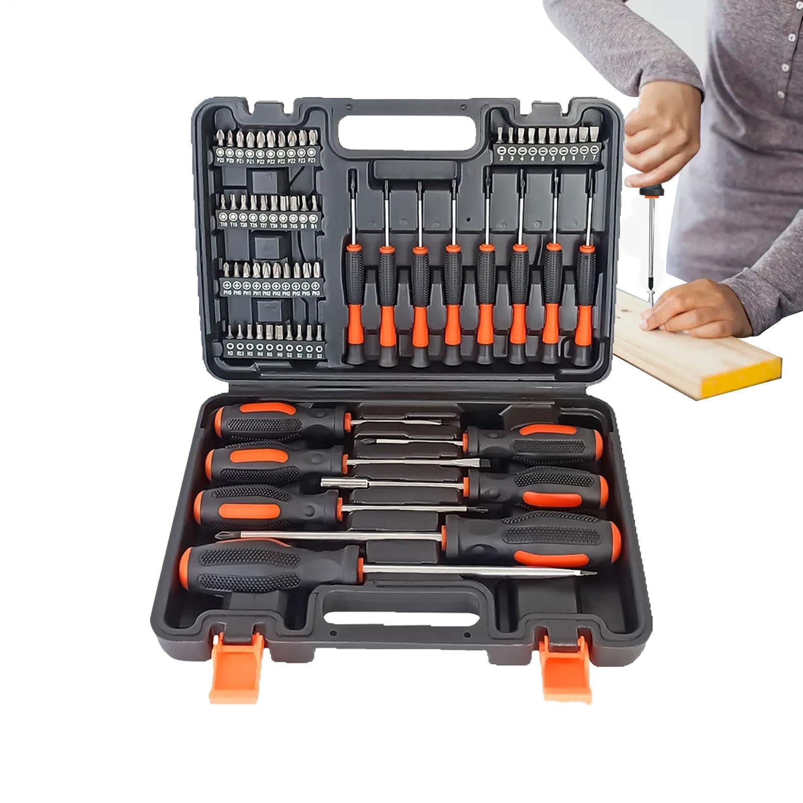 Juego de Destornilladores Kit 66 piezas de puntas precisión reparación | Juego de Destornilladores Magnéticos Para Relojes, Gafas, Ordenadores, Gafas de Sol y Electrónica del Hogar