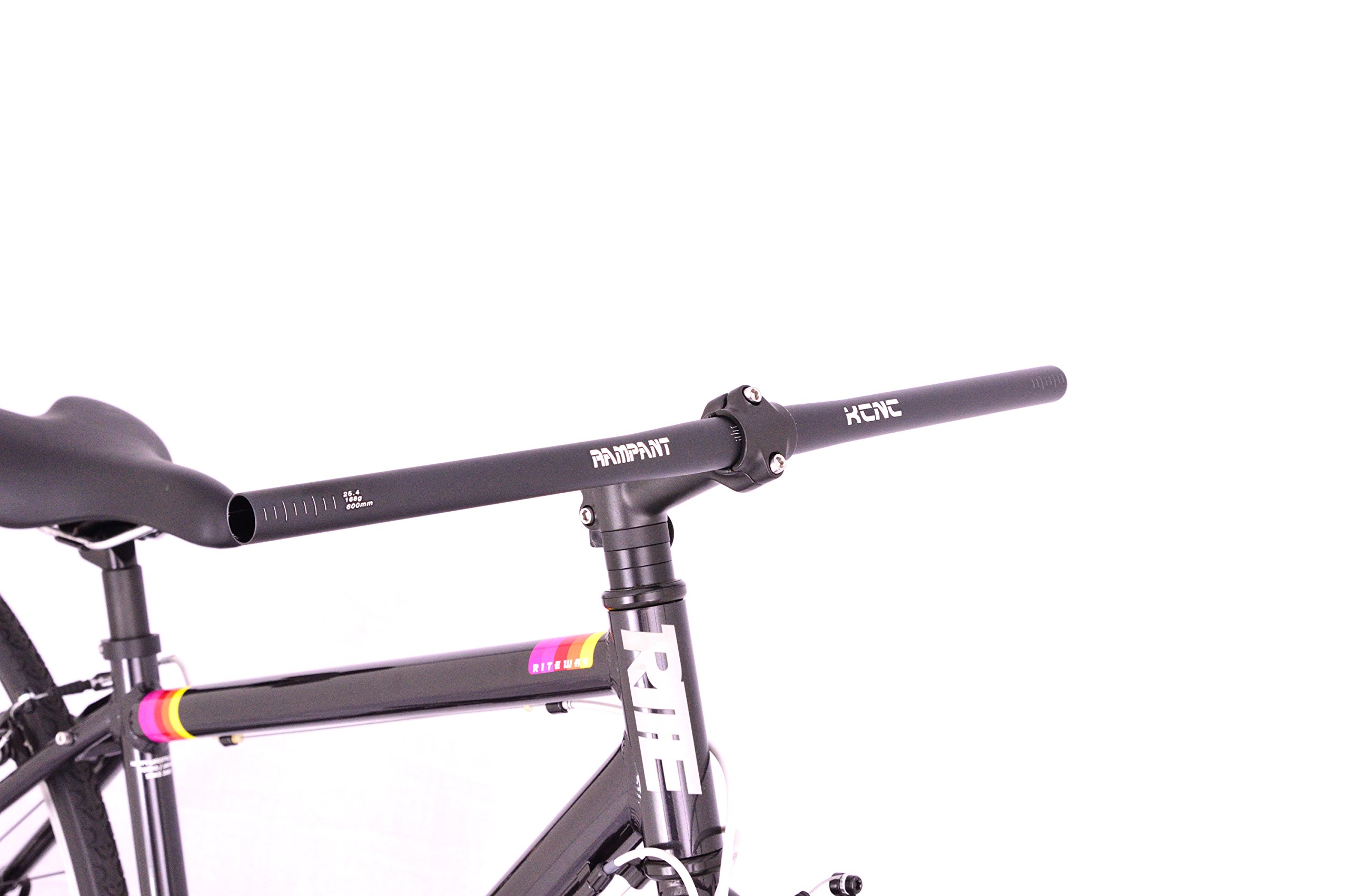 KCNC Bicycle Handlebar, 6061 Aluminum, Lightweight, Lampant Flat, Black, 1.0 inches (25.4 mm)