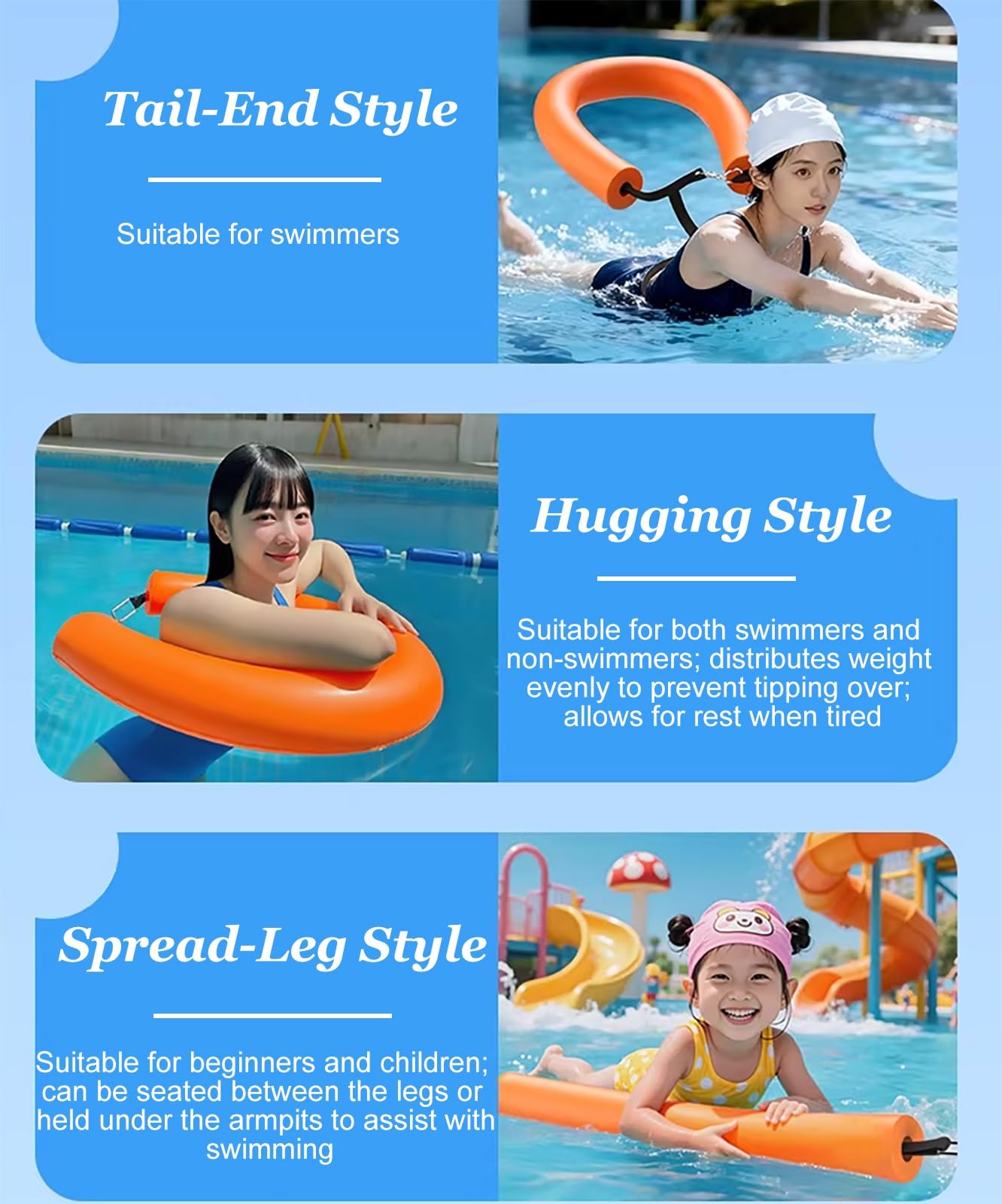 Juego de fideos de espuma flotante flexible para piscina, equipo de natación de alta flotabilidad para flotación recreativa y juego acuático
